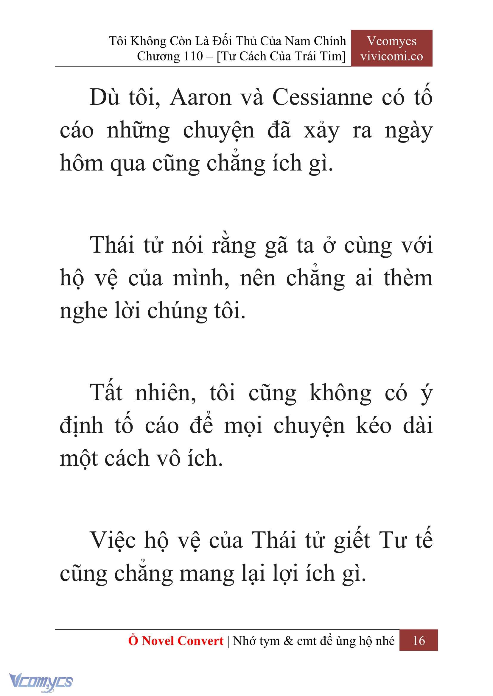[Novel] Tôi Không Còn Là Đối Thủ Của Nam Chính Chapter  110 - 18