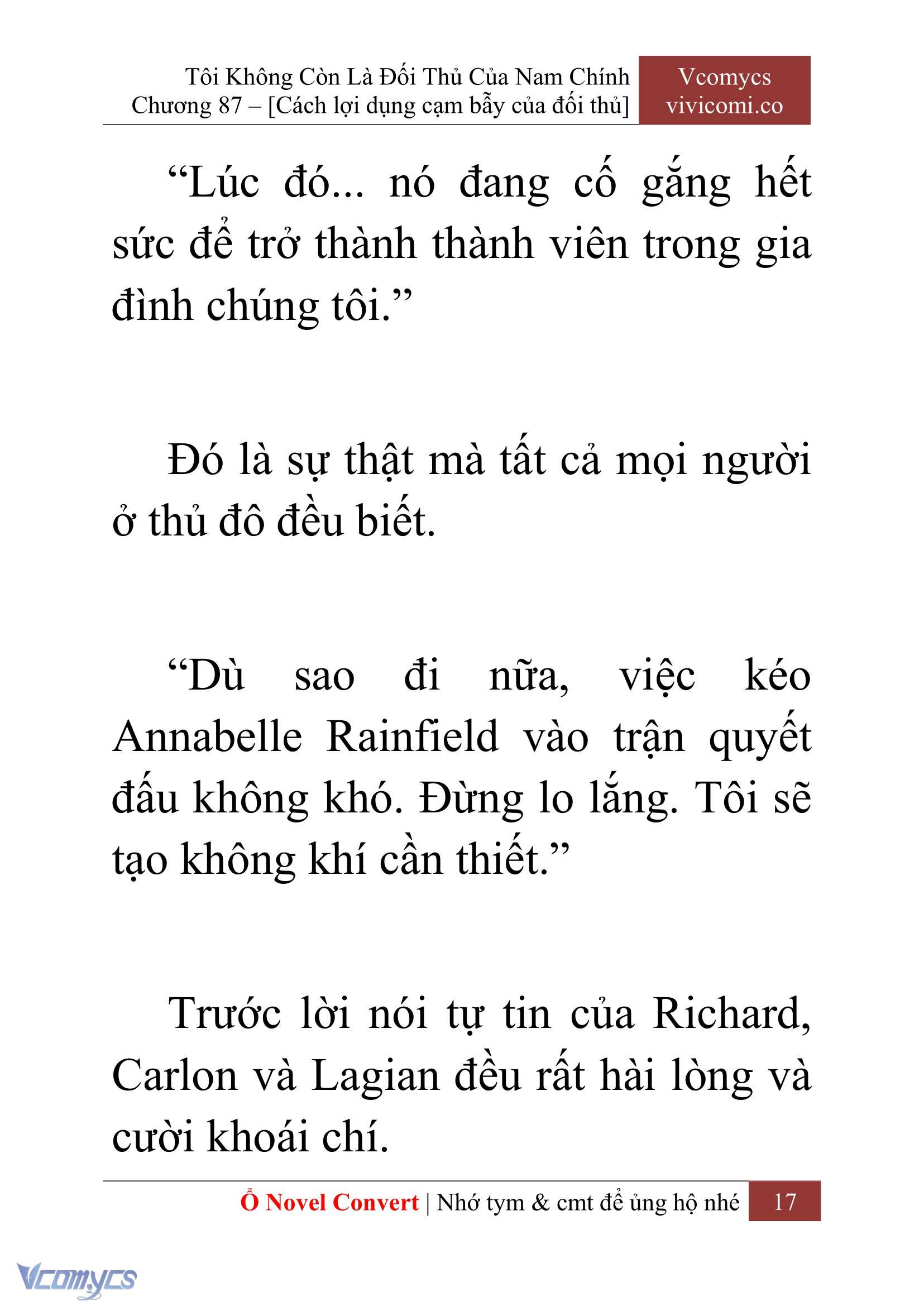 [Novel] Tôi Không Còn Là Đối Thủ Của Nam Chính Chapter  87 - 19