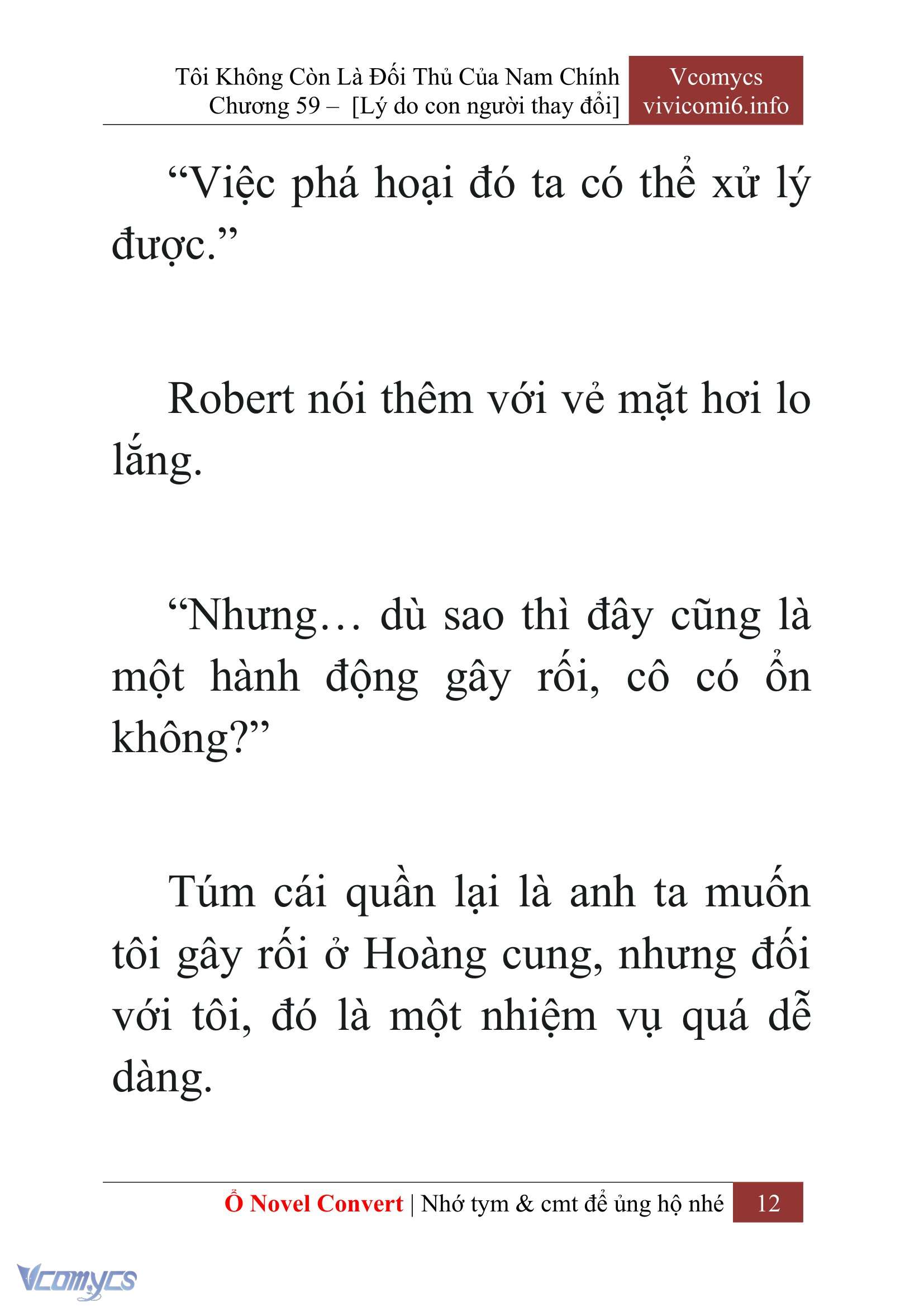 [Novel] Tôi Không Còn Là Đối Thủ Của Nam Chính Chapter  59 - 14