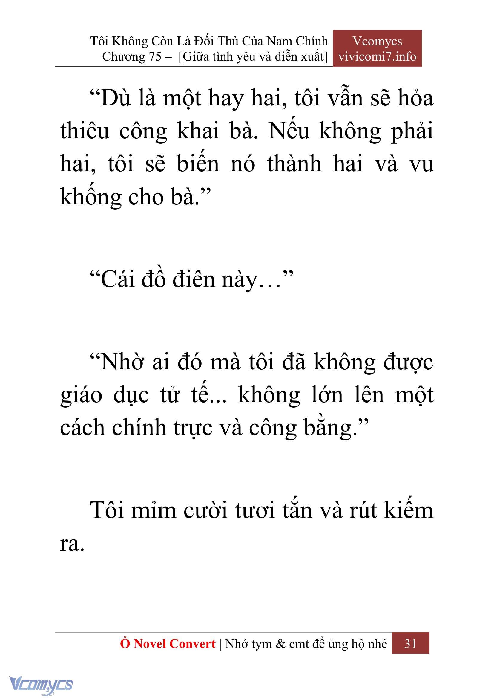 [Novel] Tôi Không Còn Là Đối Thủ Của Nam Chính Chapter  75 - 33