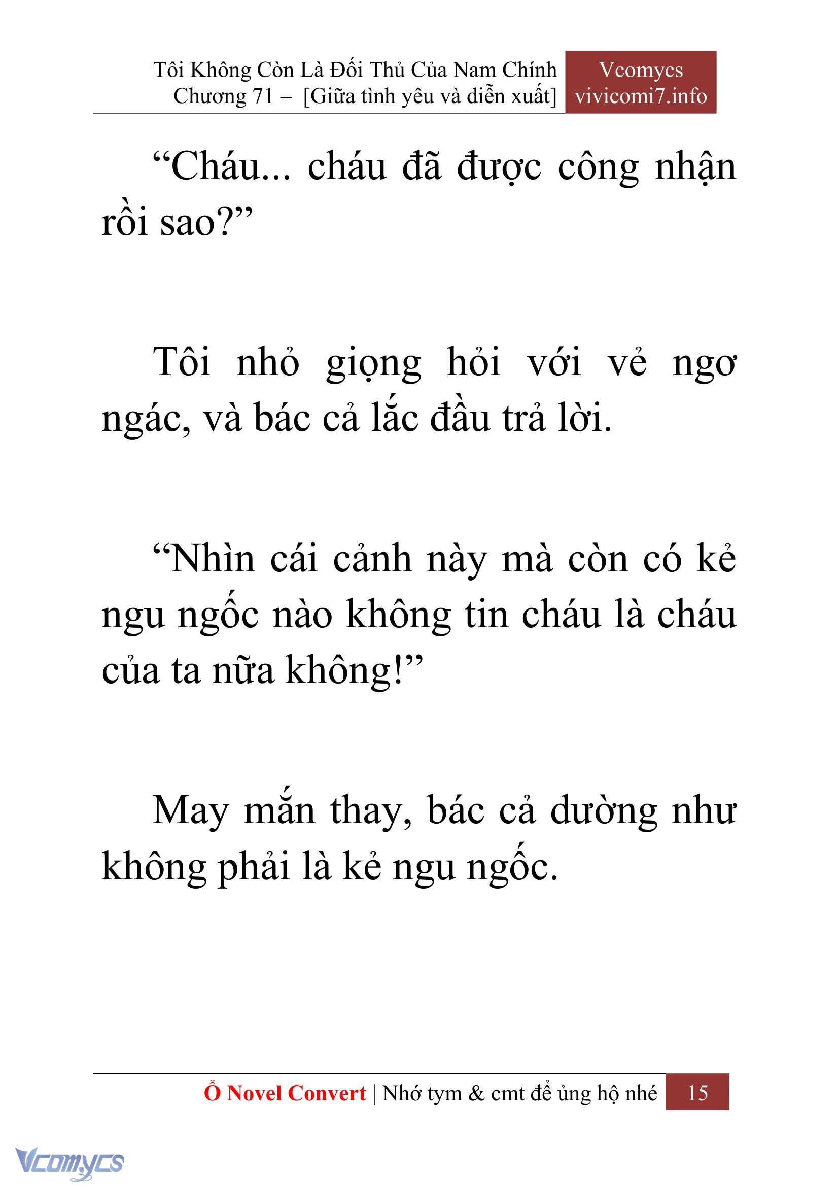 [Novel] Tôi Không Còn Là Đối Thủ Của Nam Chính Chapter  71 - 17