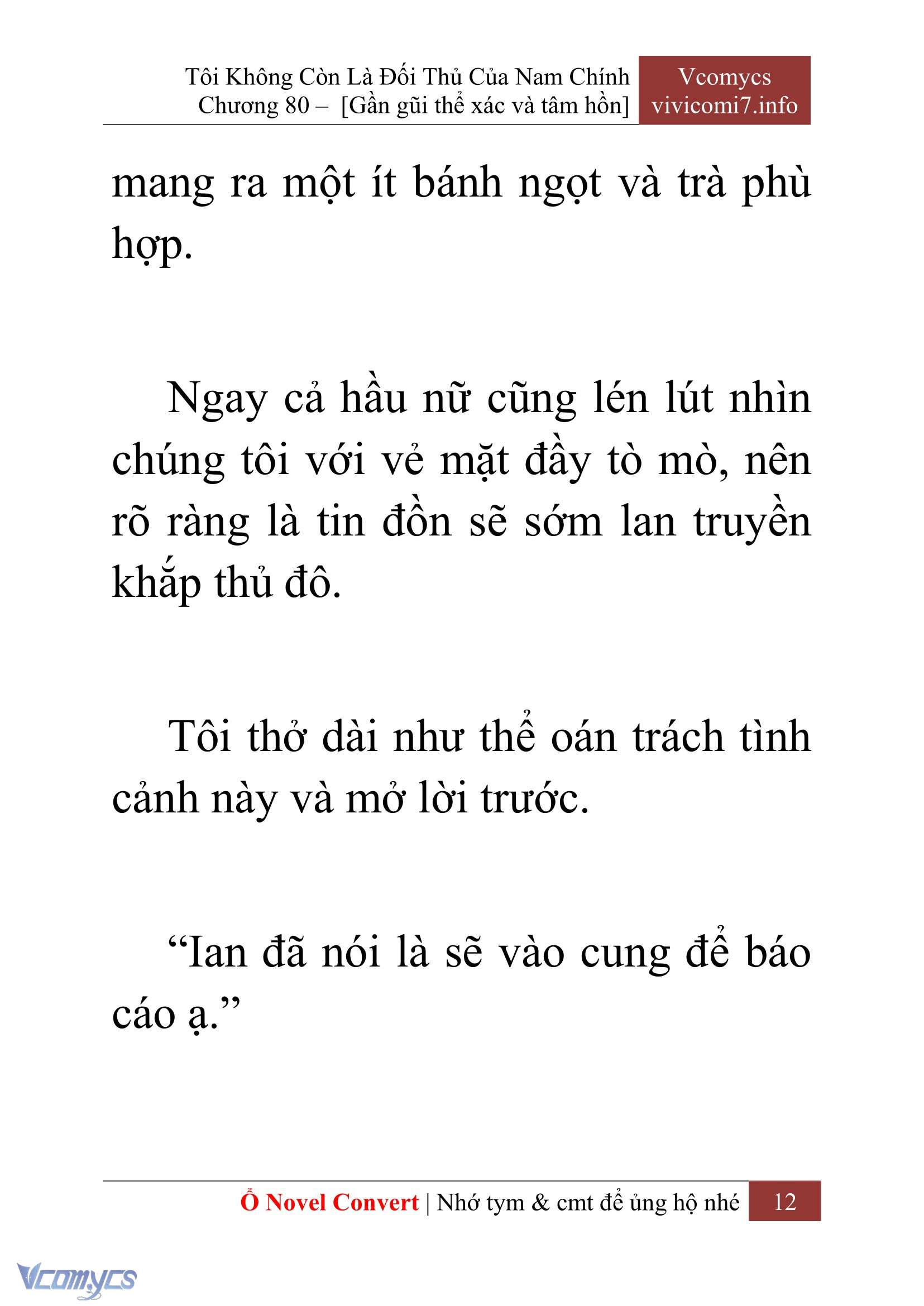 [Novel] Tôi Không Còn Là Đối Thủ Của Nam Chính Chapter  80 - 14