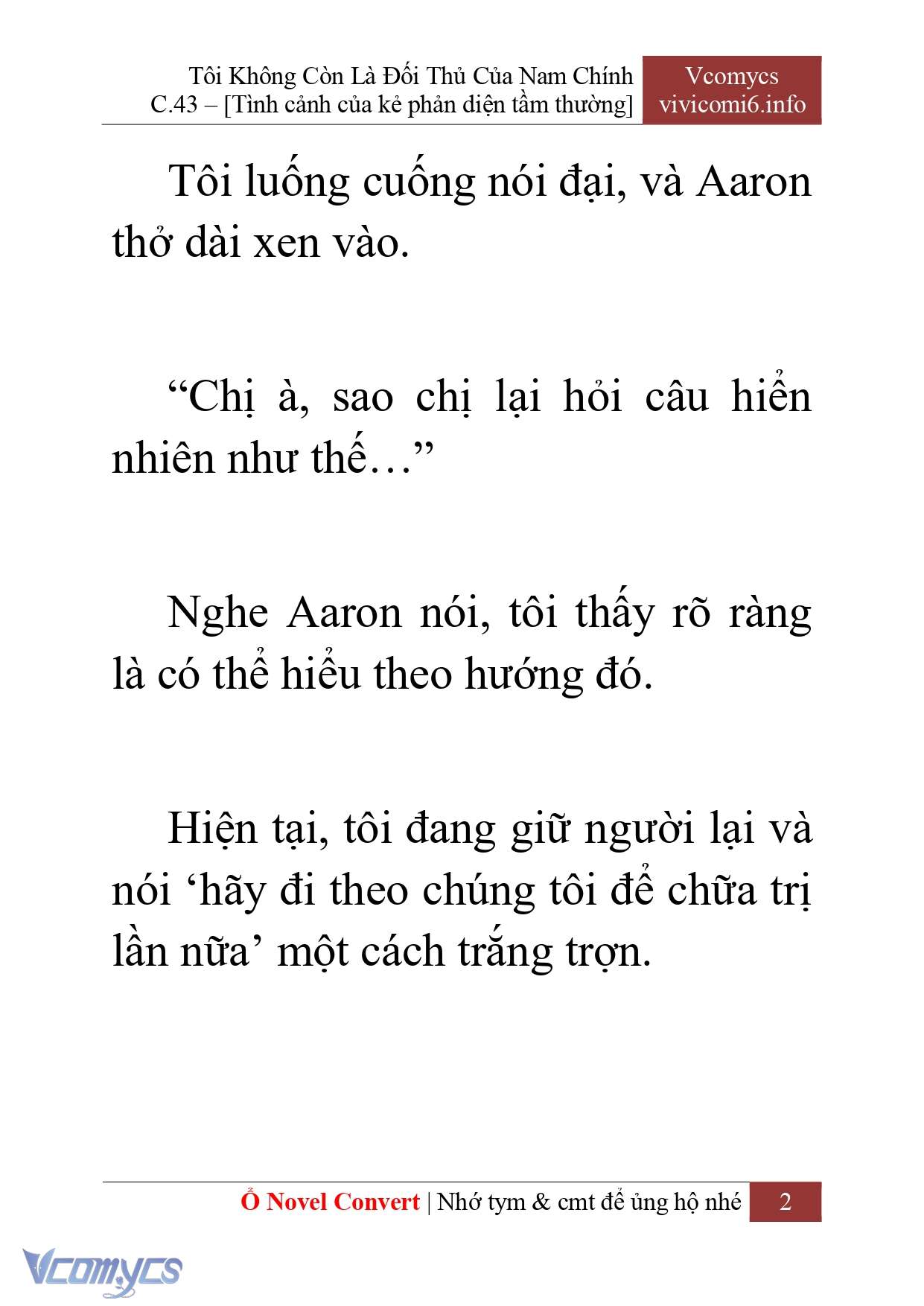 [Novel] Tôi Không Còn Là Đối Thủ Của Nam Chính Chapter  43 - 4