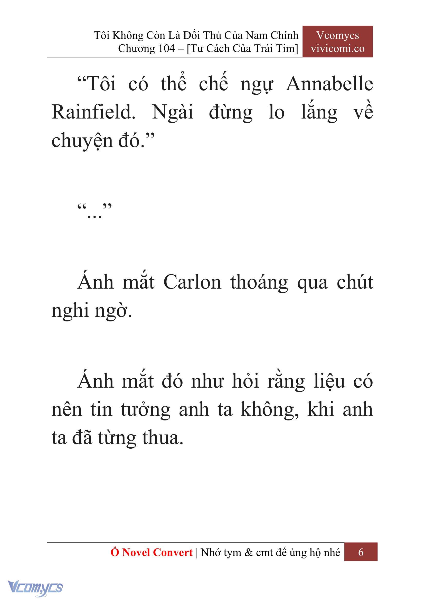 [Novel] Tôi Không Còn Là Đối Thủ Của Nam Chính Chapter  104 - 8
