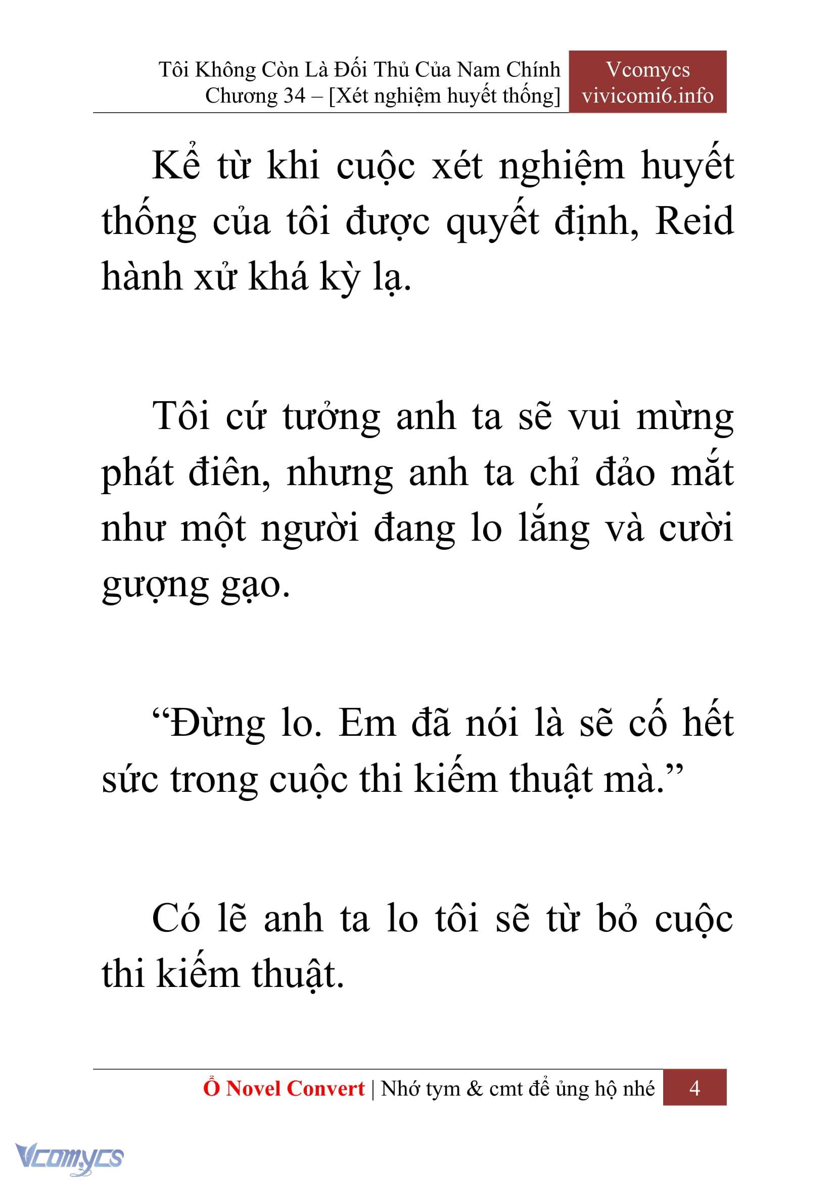[Novel] Tôi Không Còn Là Đối Thủ Của Nam Chính Chapter  34 - 6