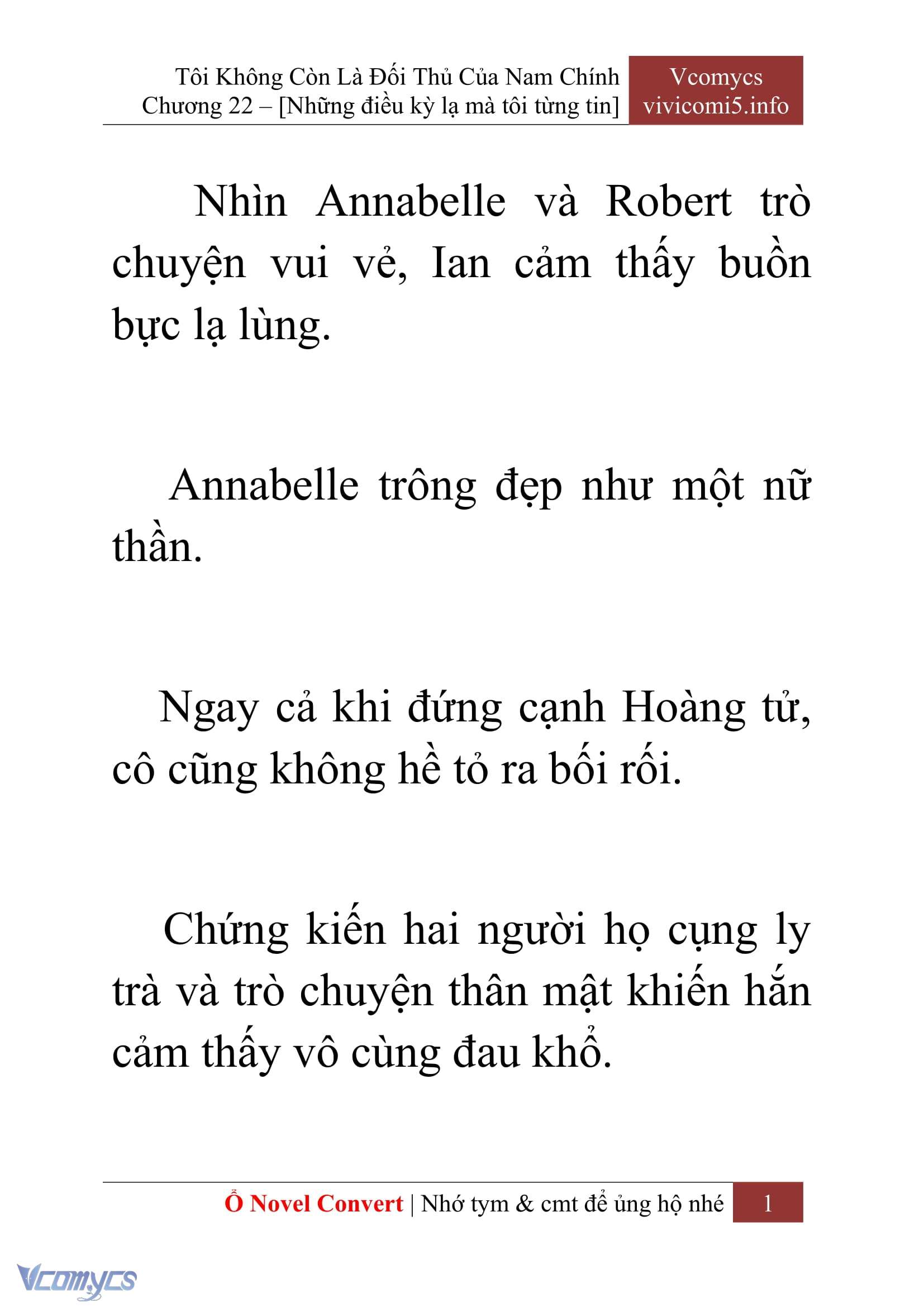 [Novel] Tôi Không Còn Là Đối Thủ Của Nam Chính Chapter  22 - 3