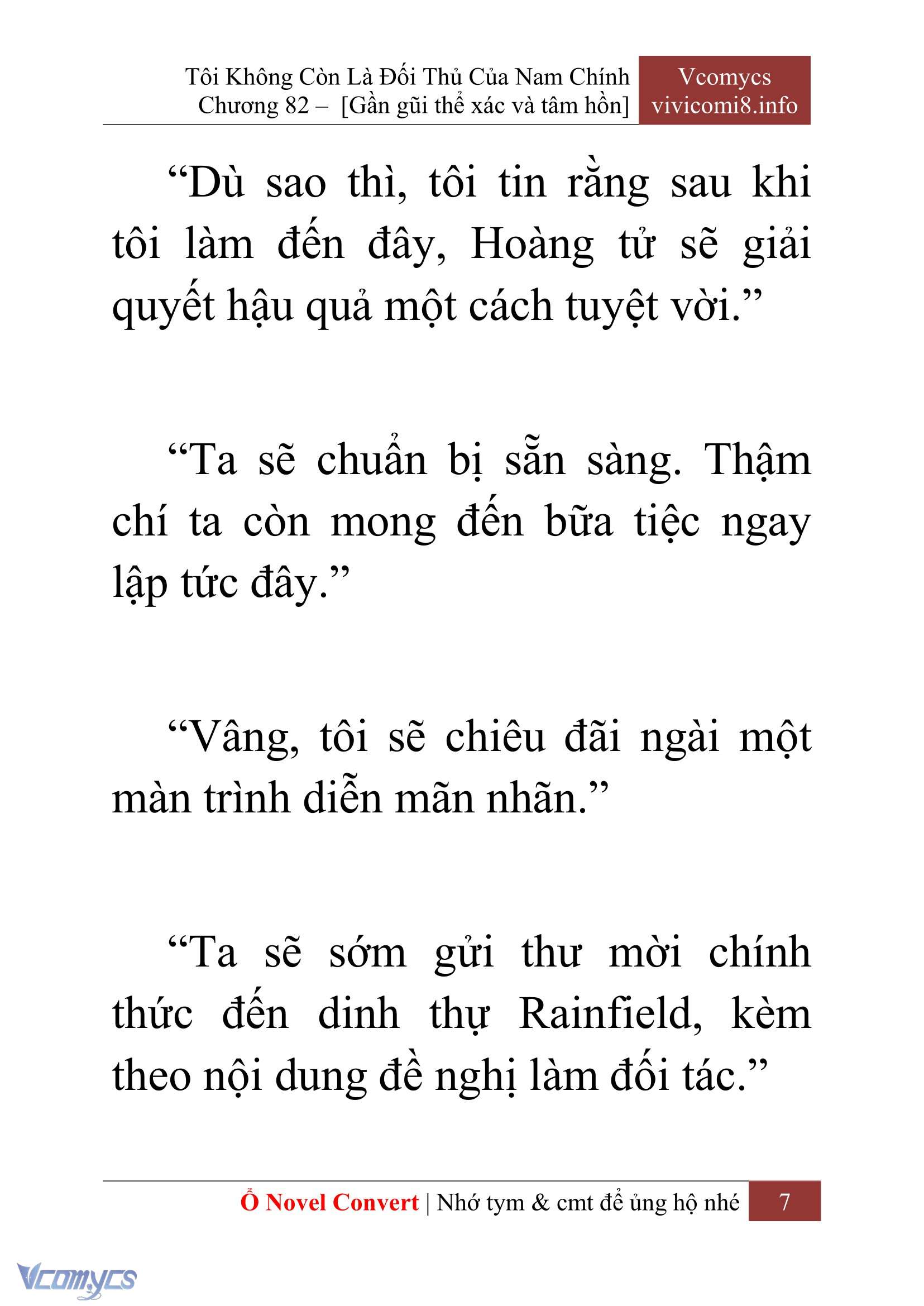 [Novel] Tôi Không Còn Là Đối Thủ Của Nam Chính Chapter  82 - 9