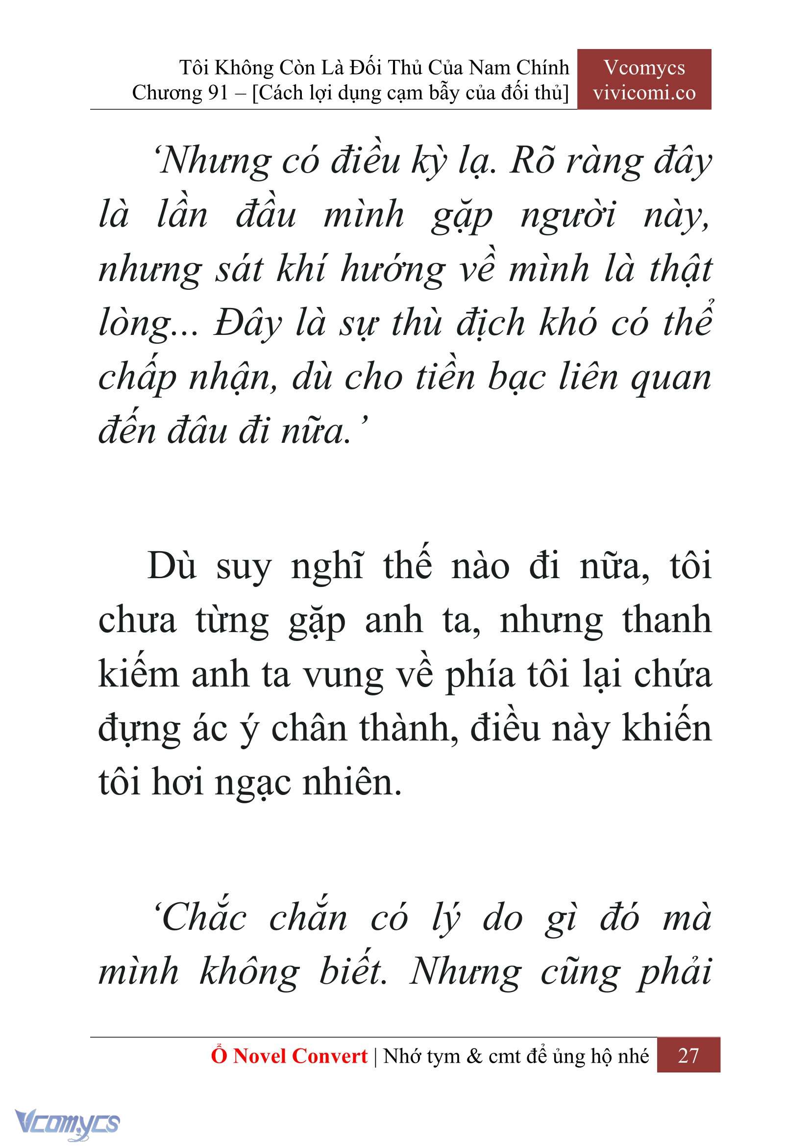[Novel] Tôi Không Còn Là Đối Thủ Của Nam Chính Chapter  91 - 29