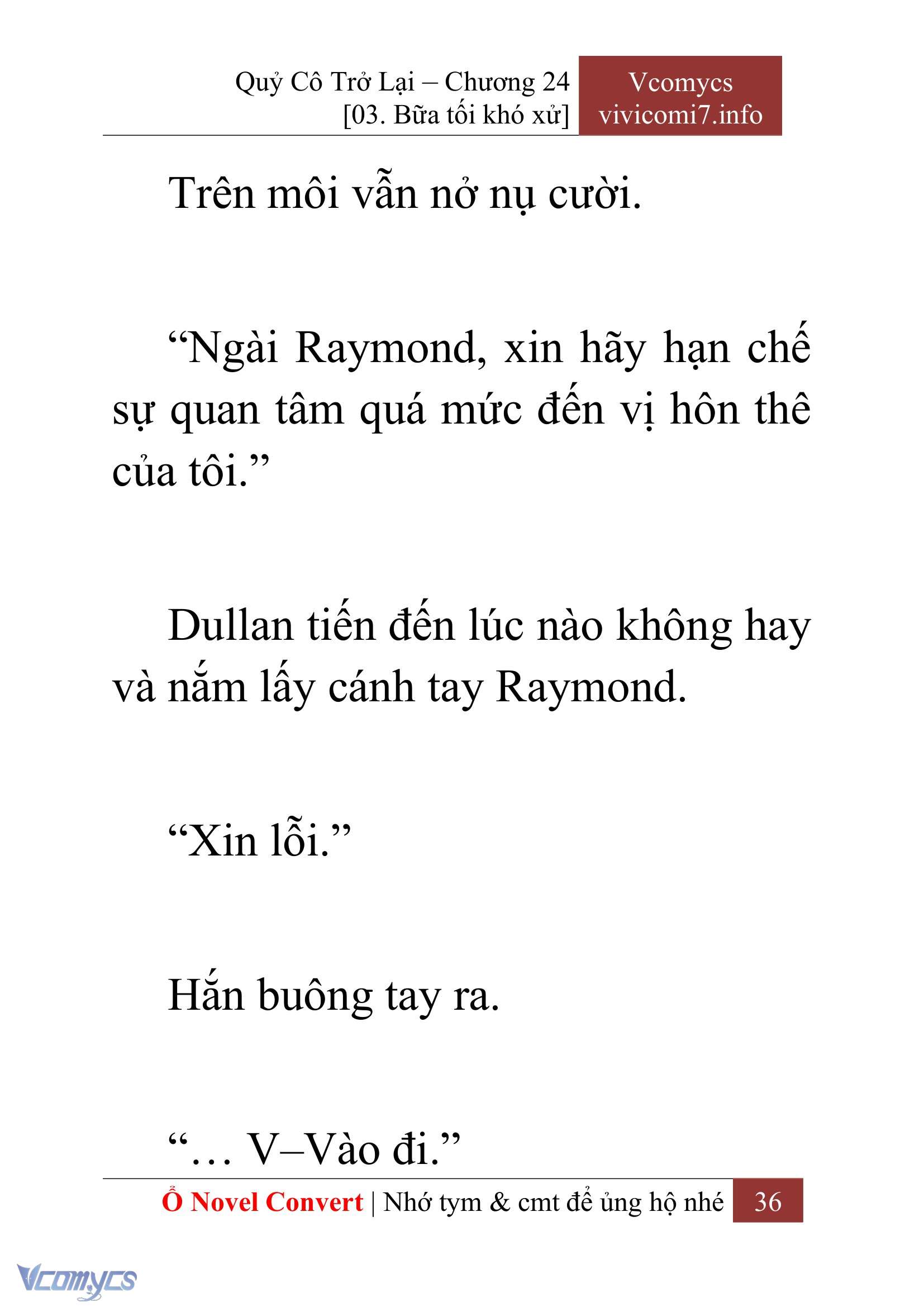 [Novel] Quý Cô Trở Lại Chapter  24 - 38