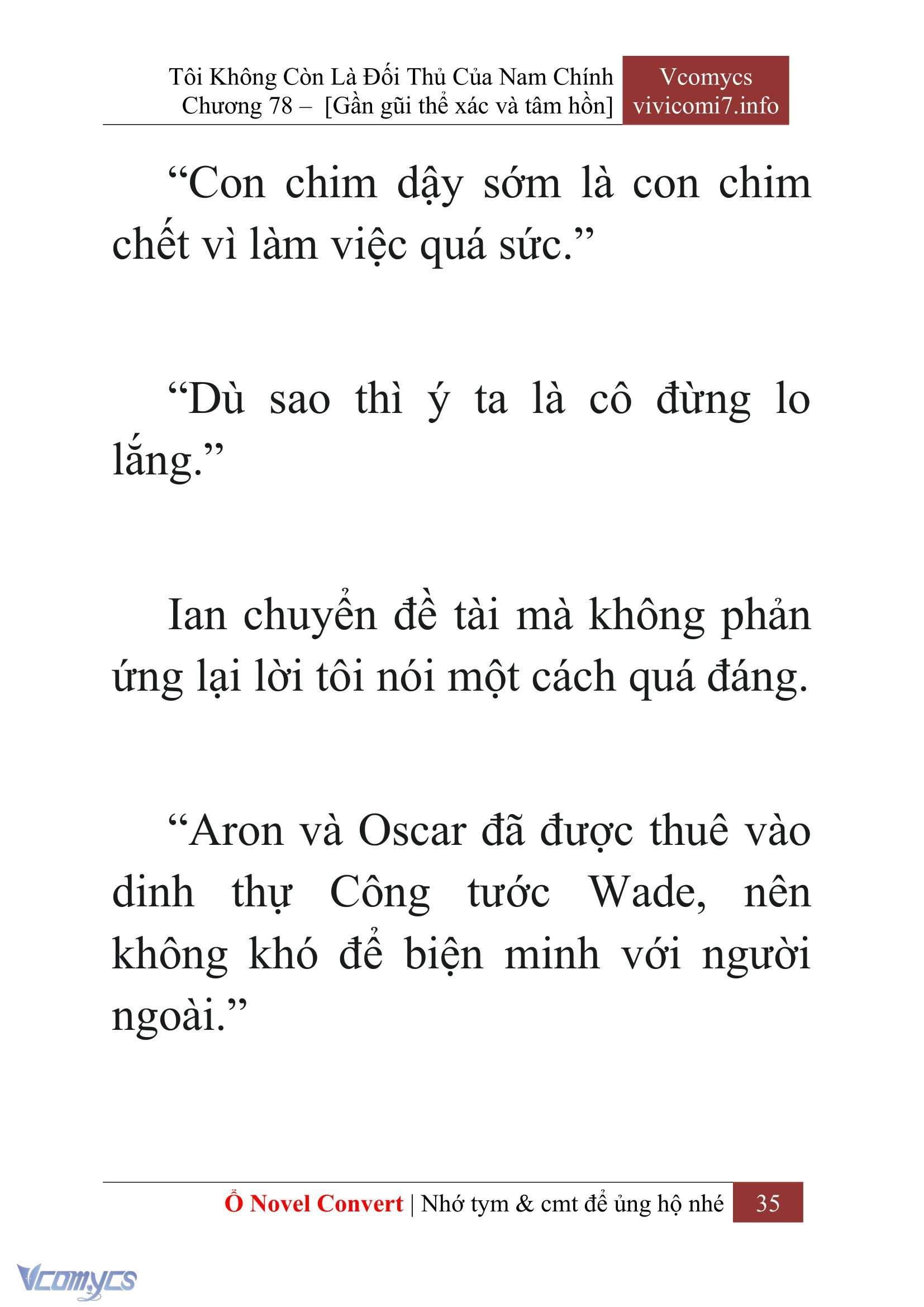 [Novel] Tôi Không Còn Là Đối Thủ Của Nam Chính Chapter  78 - 37