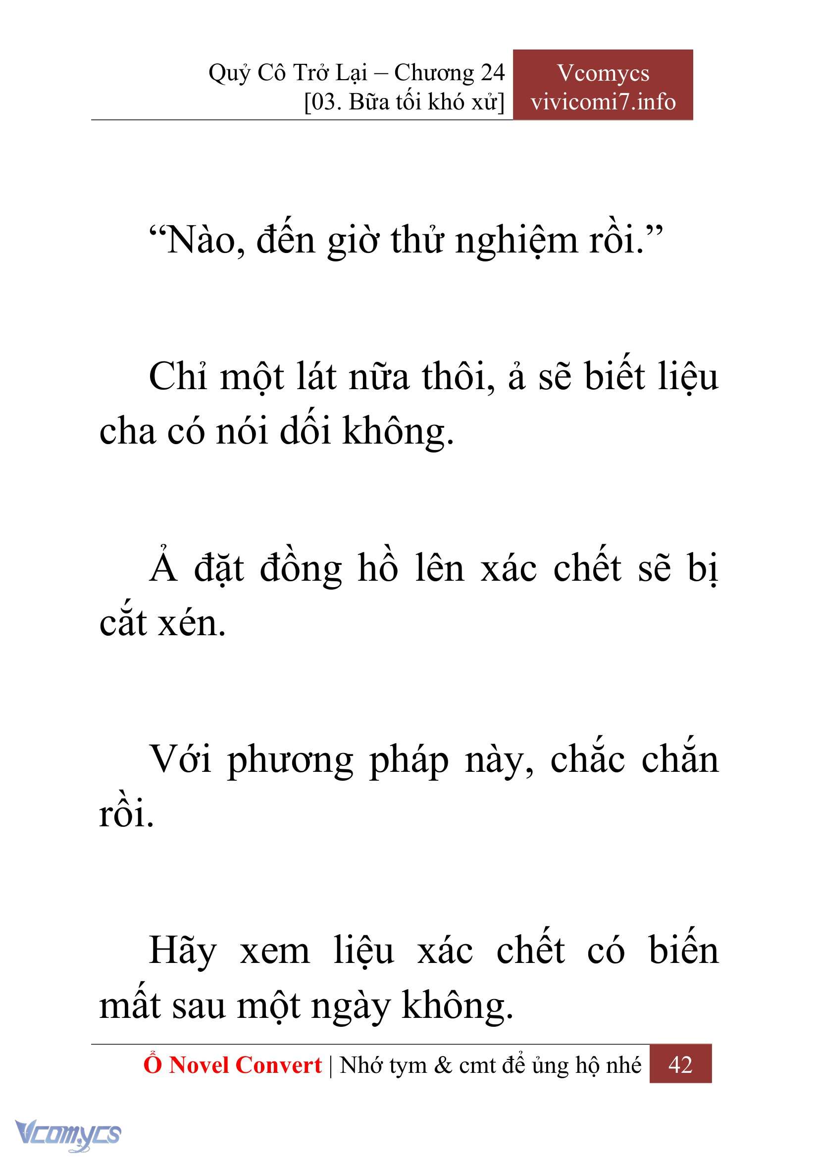 [Novel] Quý Cô Trở Lại Chapter  24 - 44