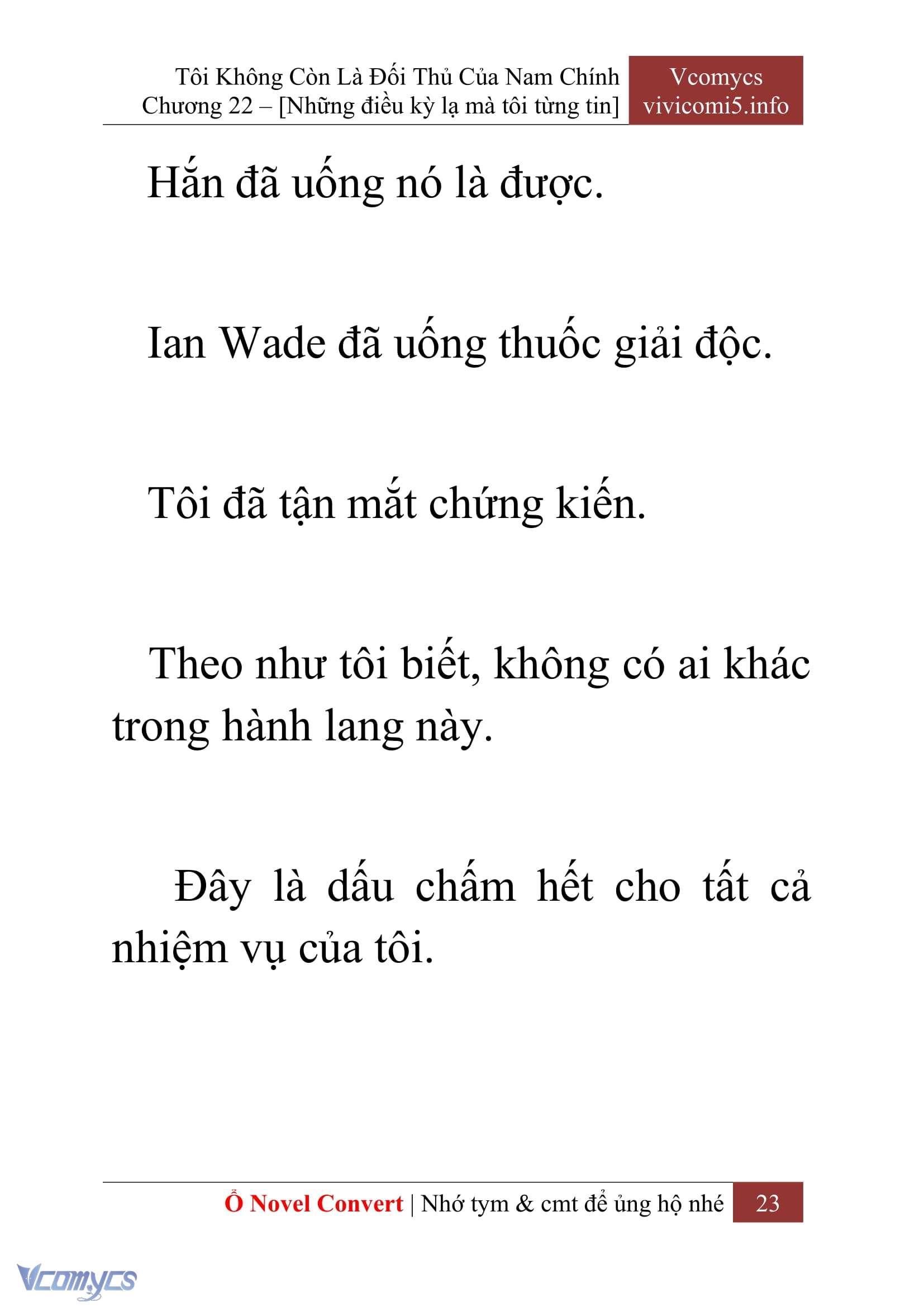 [Novel] Tôi Không Còn Là Đối Thủ Của Nam Chính Chapter  22 - 25