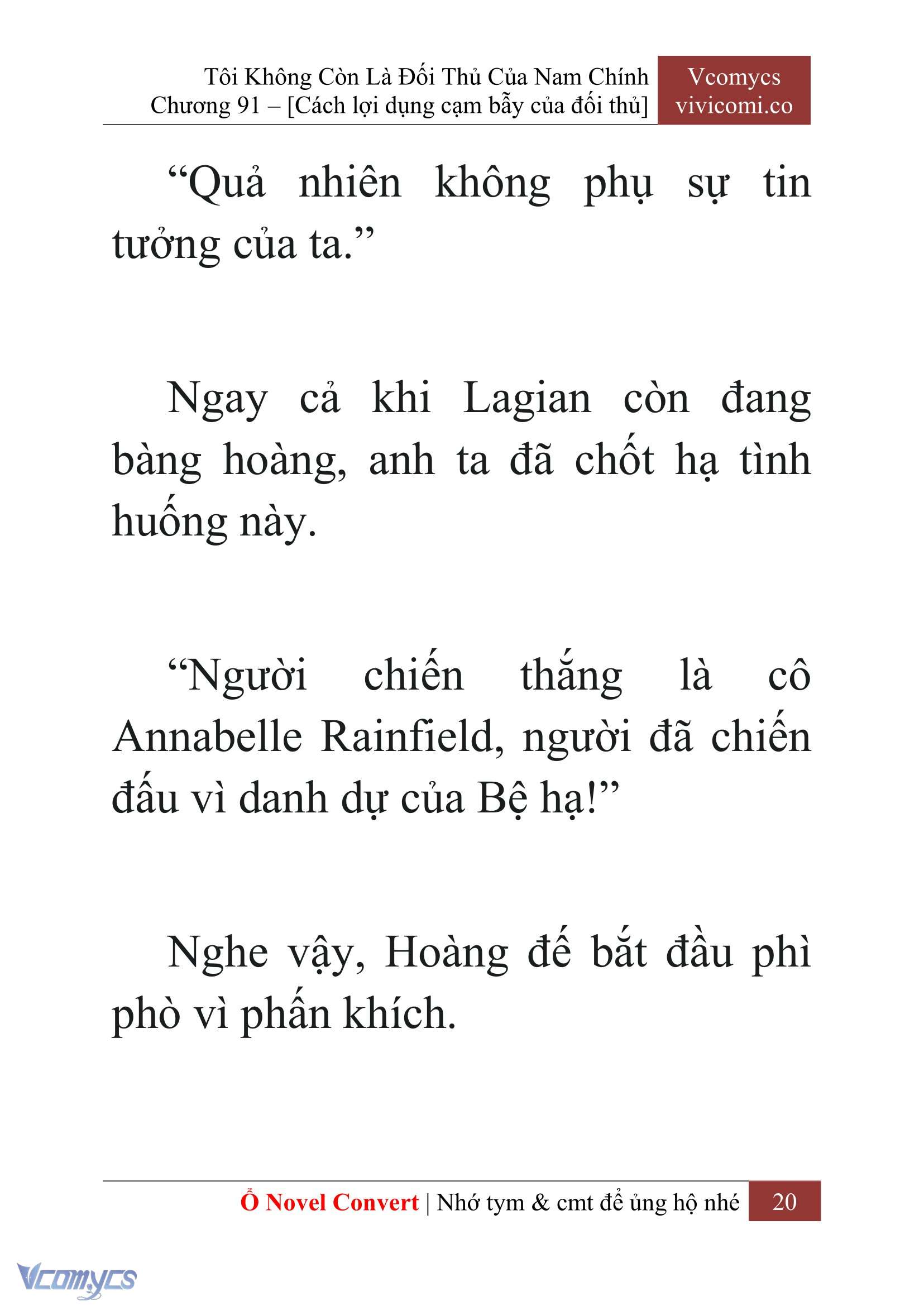 [Novel] Tôi Không Còn Là Đối Thủ Của Nam Chính Chapter  91 - 22
