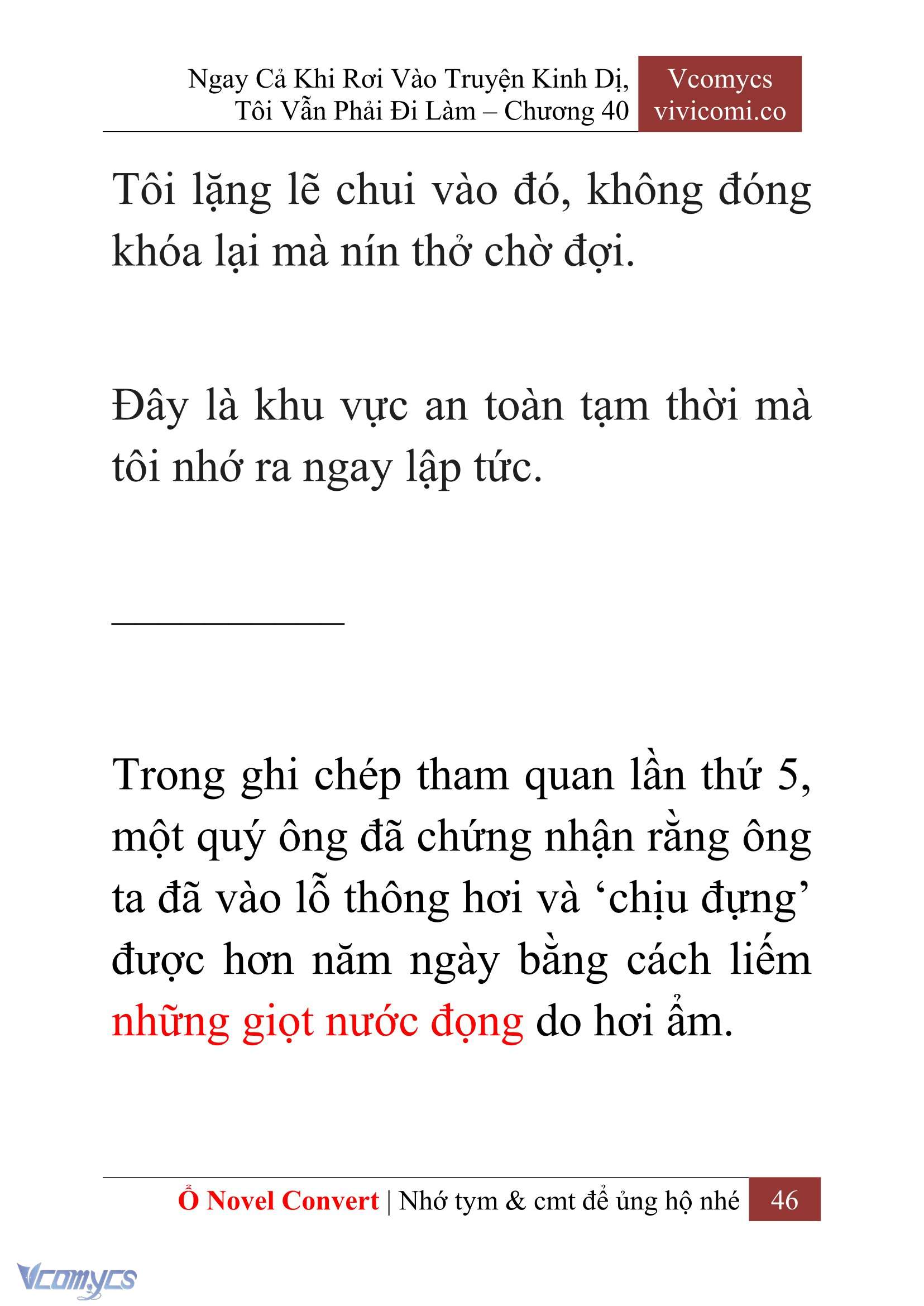 [Novel] Ngay Cả Khi Rơi Vào Truyện Kinh Dị, Tôi Vẫn Phải Đi Làm Chapter  40 - 48