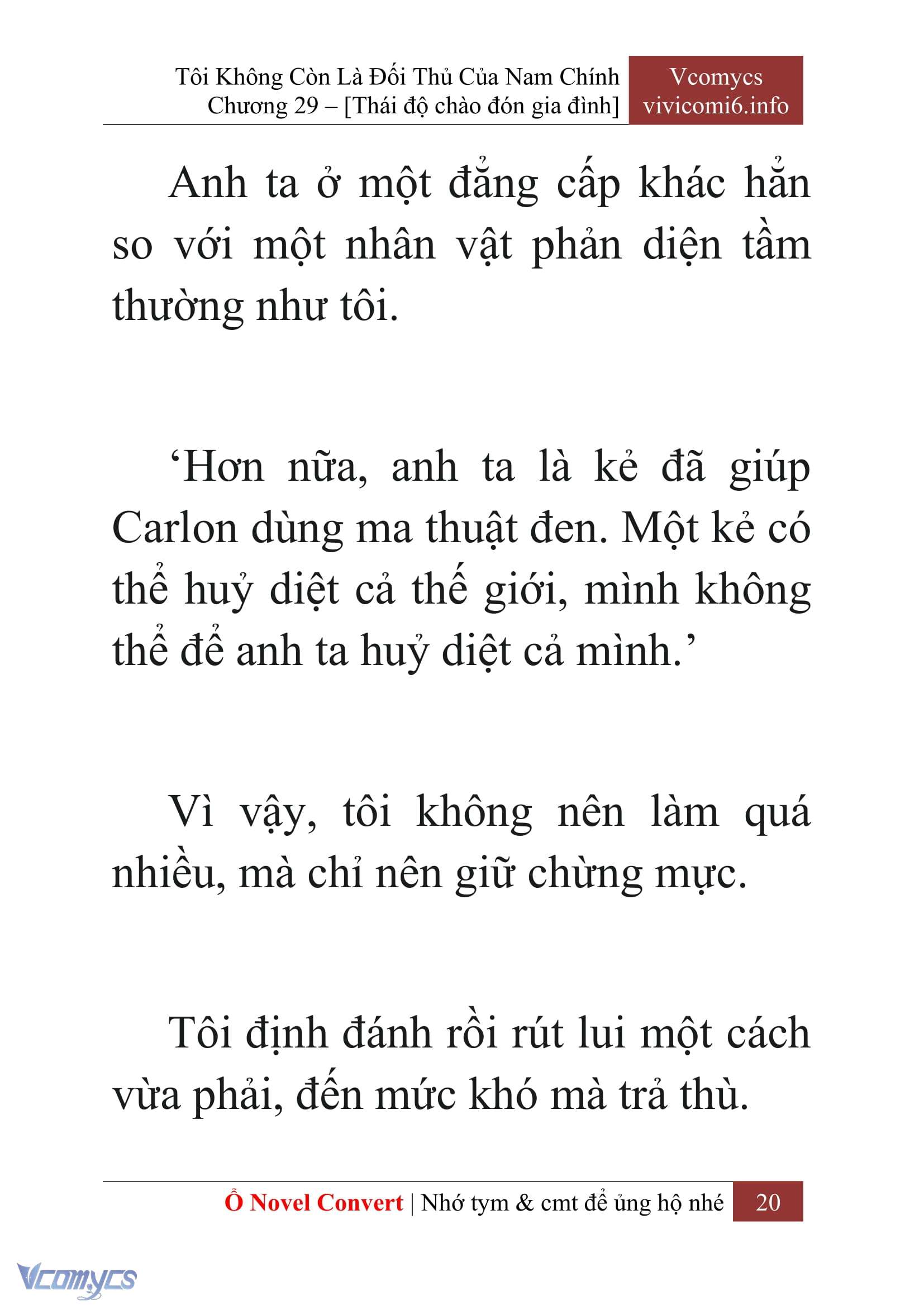 [Novel] Tôi Không Còn Là Đối Thủ Của Nam Chính Chapter  29 - 22