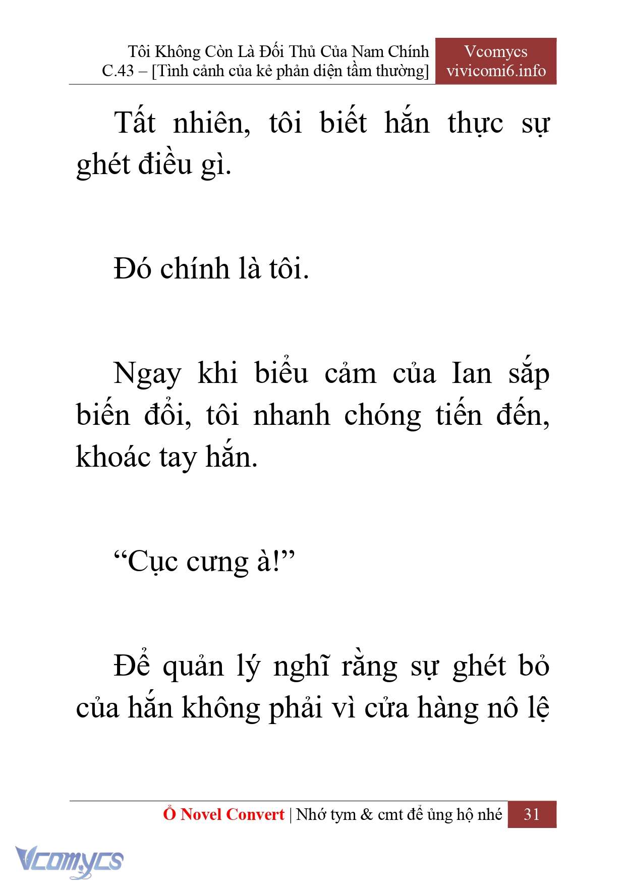 [Novel] Tôi Không Còn Là Đối Thủ Của Nam Chính Chapter  43 - 33
