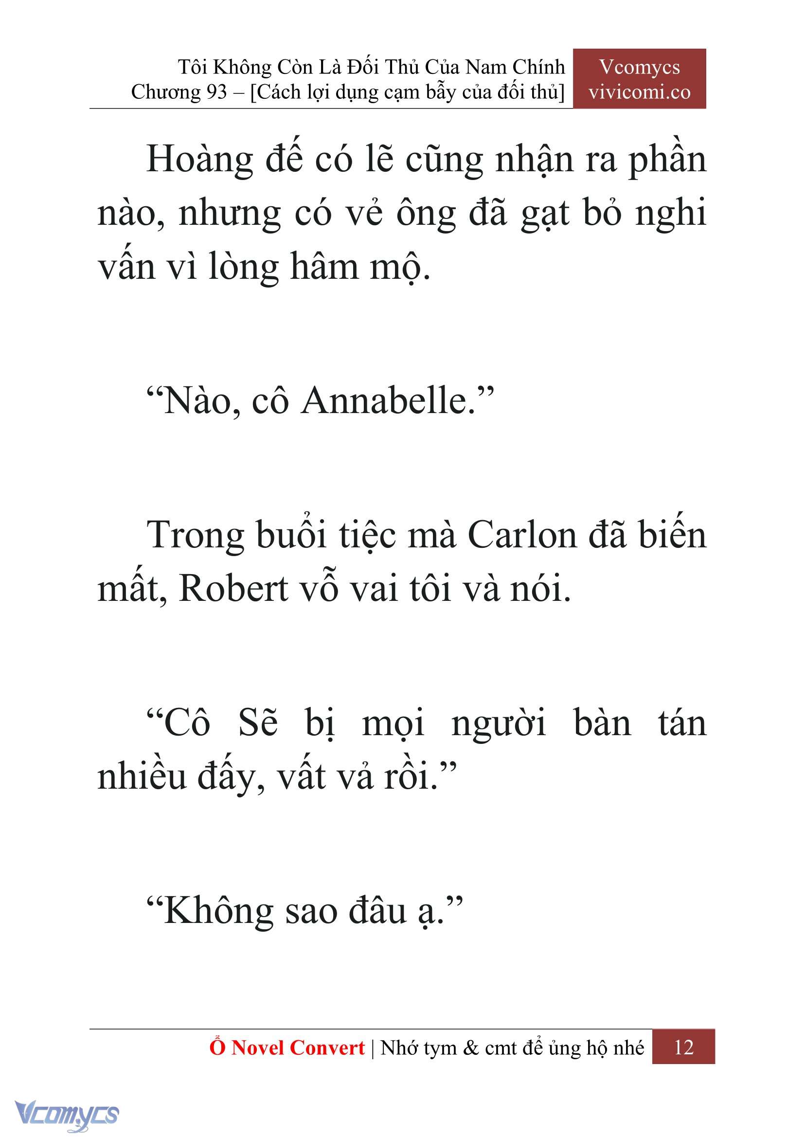 [Novel] Tôi Không Còn Là Đối Thủ Của Nam Chính Chapter  93 - 14