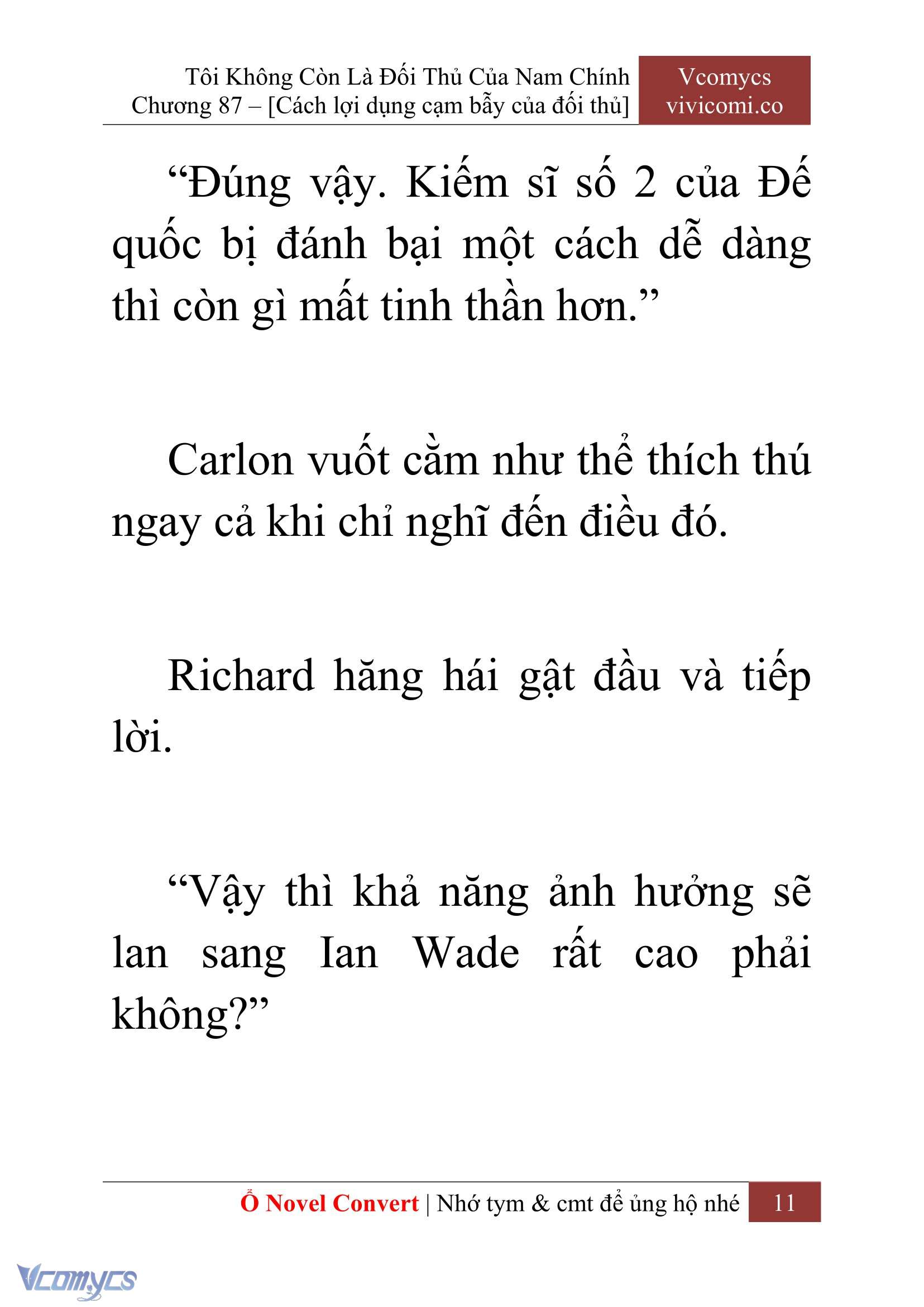 [Novel] Tôi Không Còn Là Đối Thủ Của Nam Chính Chapter  87 - 13
