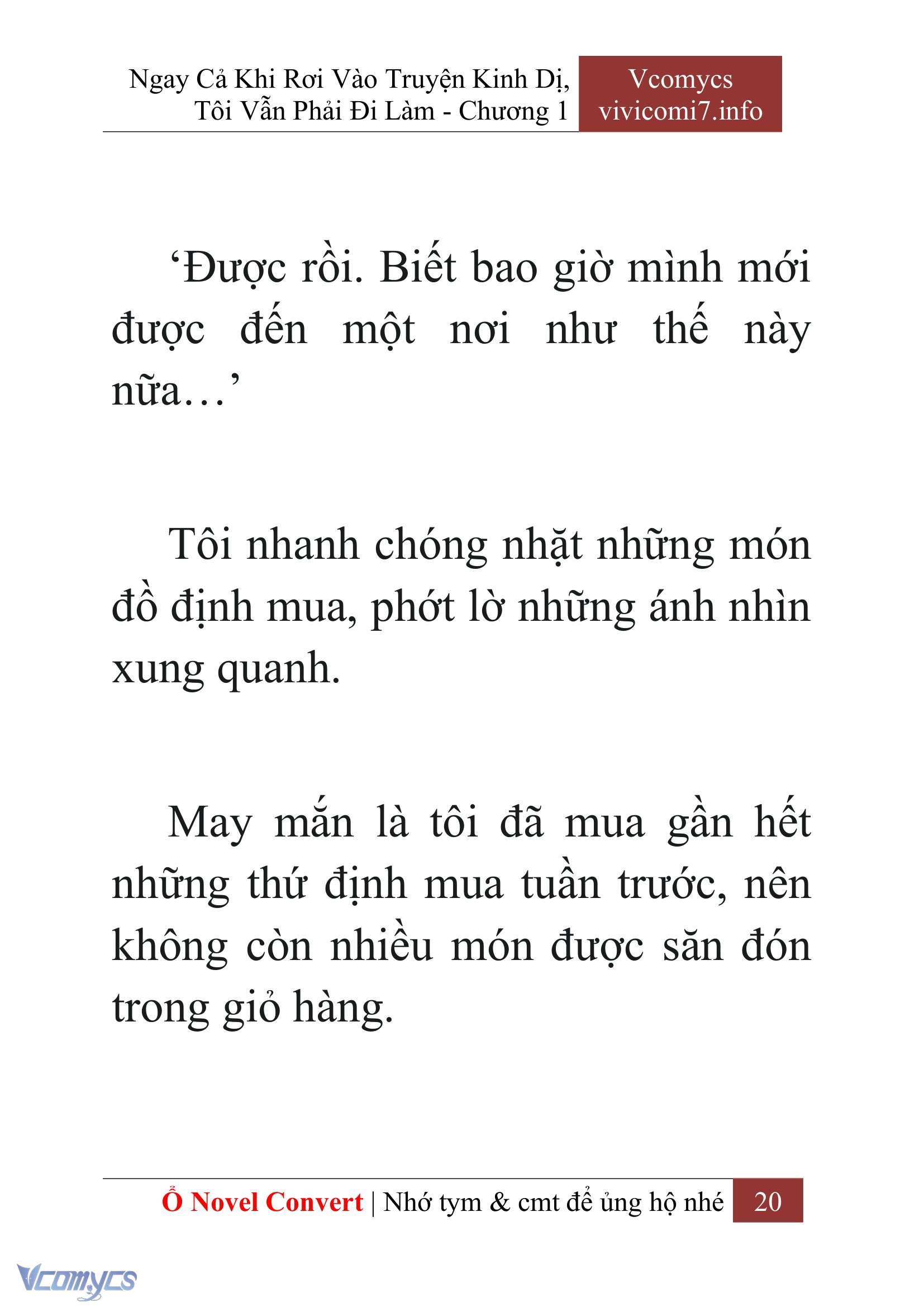 [Novel] Ngay Cả Khi Rơi Vào Truyện Kinh Dị, Tôi Vẫn Phải Đi Làm Chapter  1 - 22
