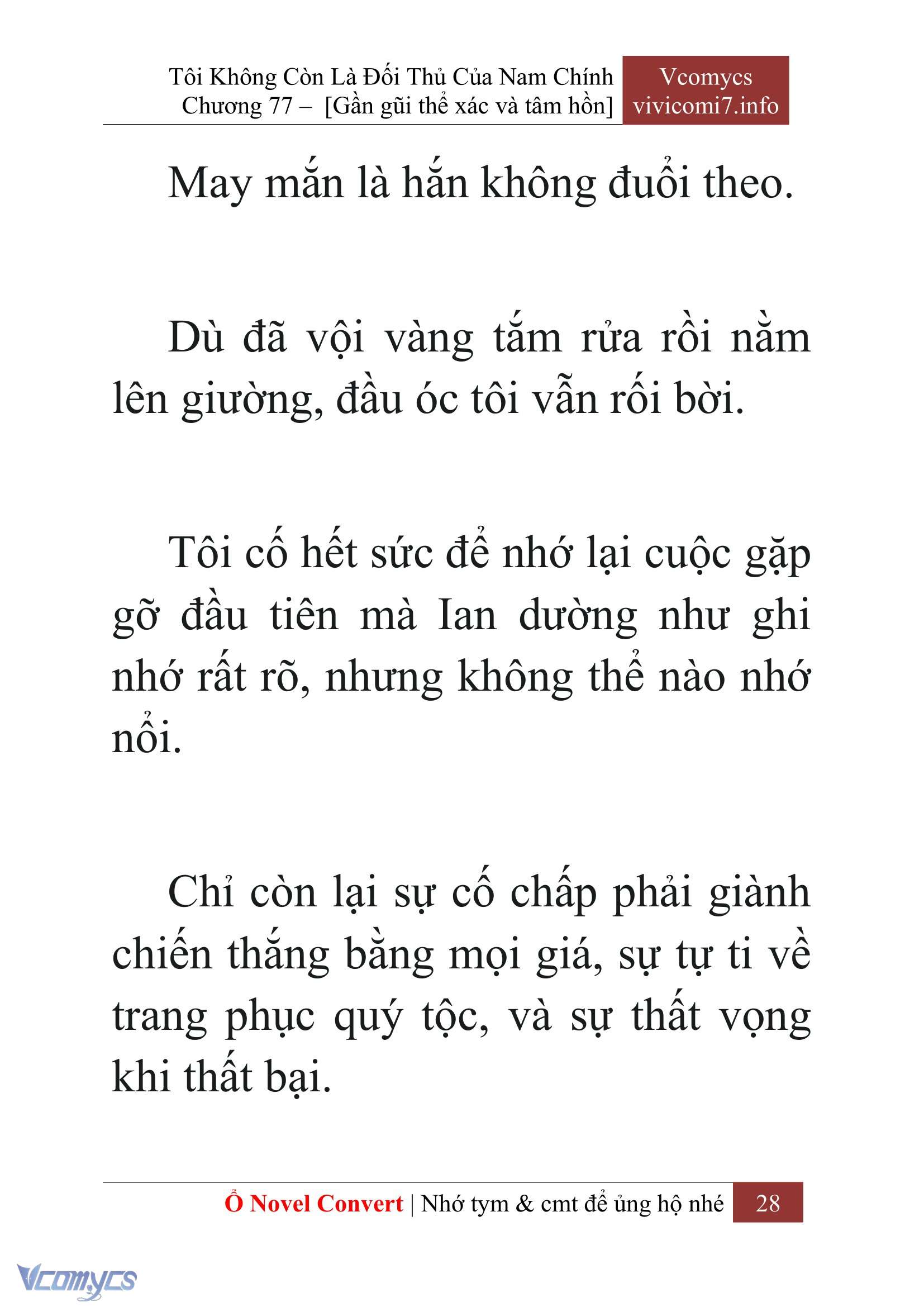 [Novel] Tôi Không Còn Là Đối Thủ Của Nam Chính Chapter  77 - 30