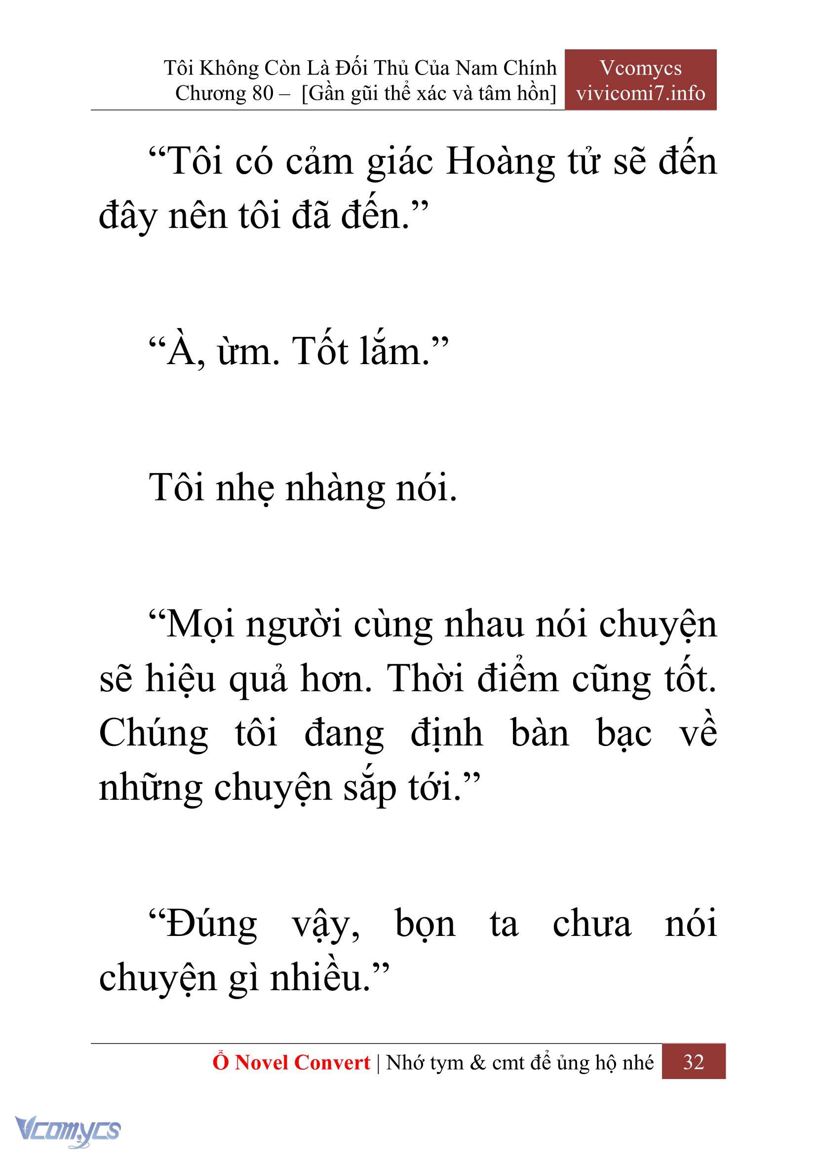 [Novel] Tôi Không Còn Là Đối Thủ Của Nam Chính Chapter  80 - 34
