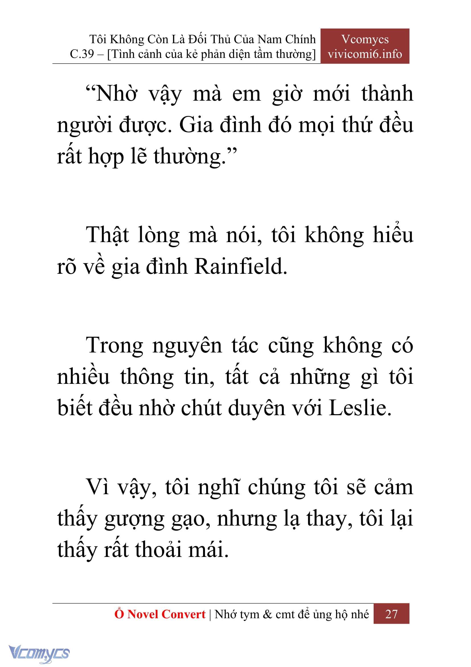 [Novel] Tôi Không Còn Là Đối Thủ Của Nam Chính Chapter  39 - 29