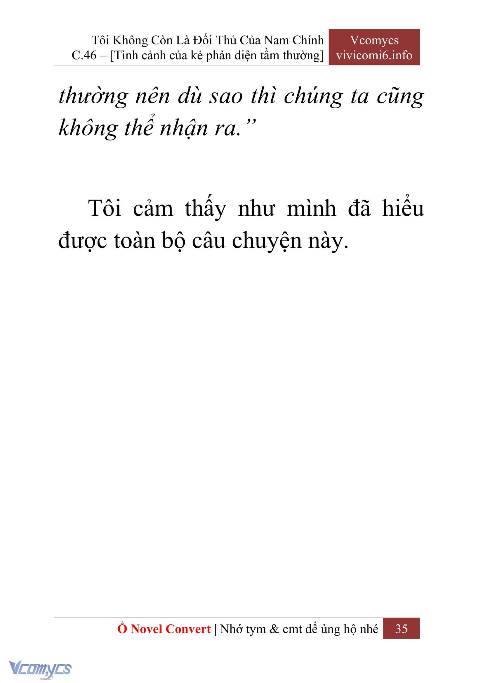 [Novel] Tôi Không Còn Là Đối Thủ Của Nam Chính Chapter  46 - 37