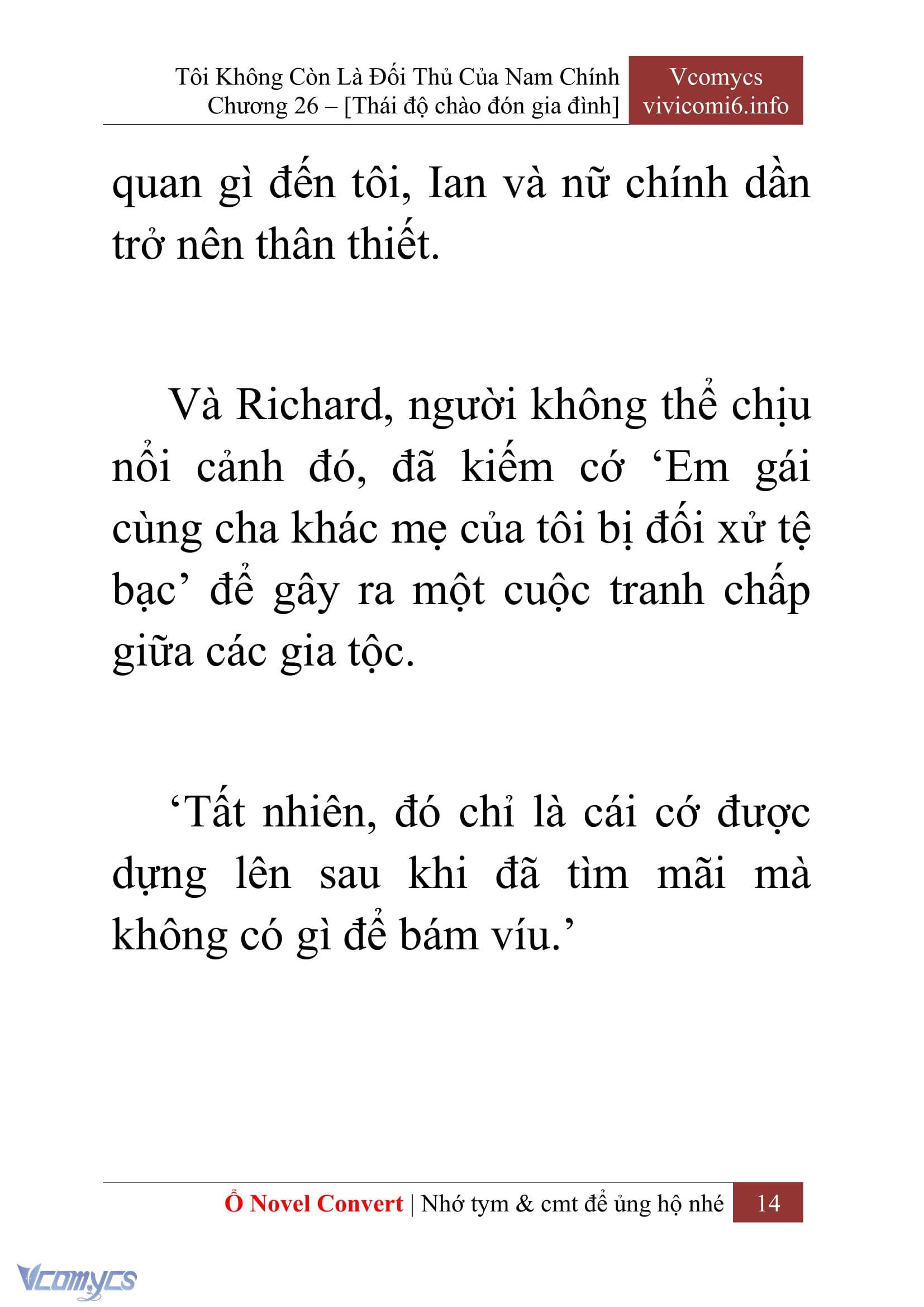 [Novel] Tôi Không Còn Là Đối Thủ Của Nam Chính Chapter  26 - 16