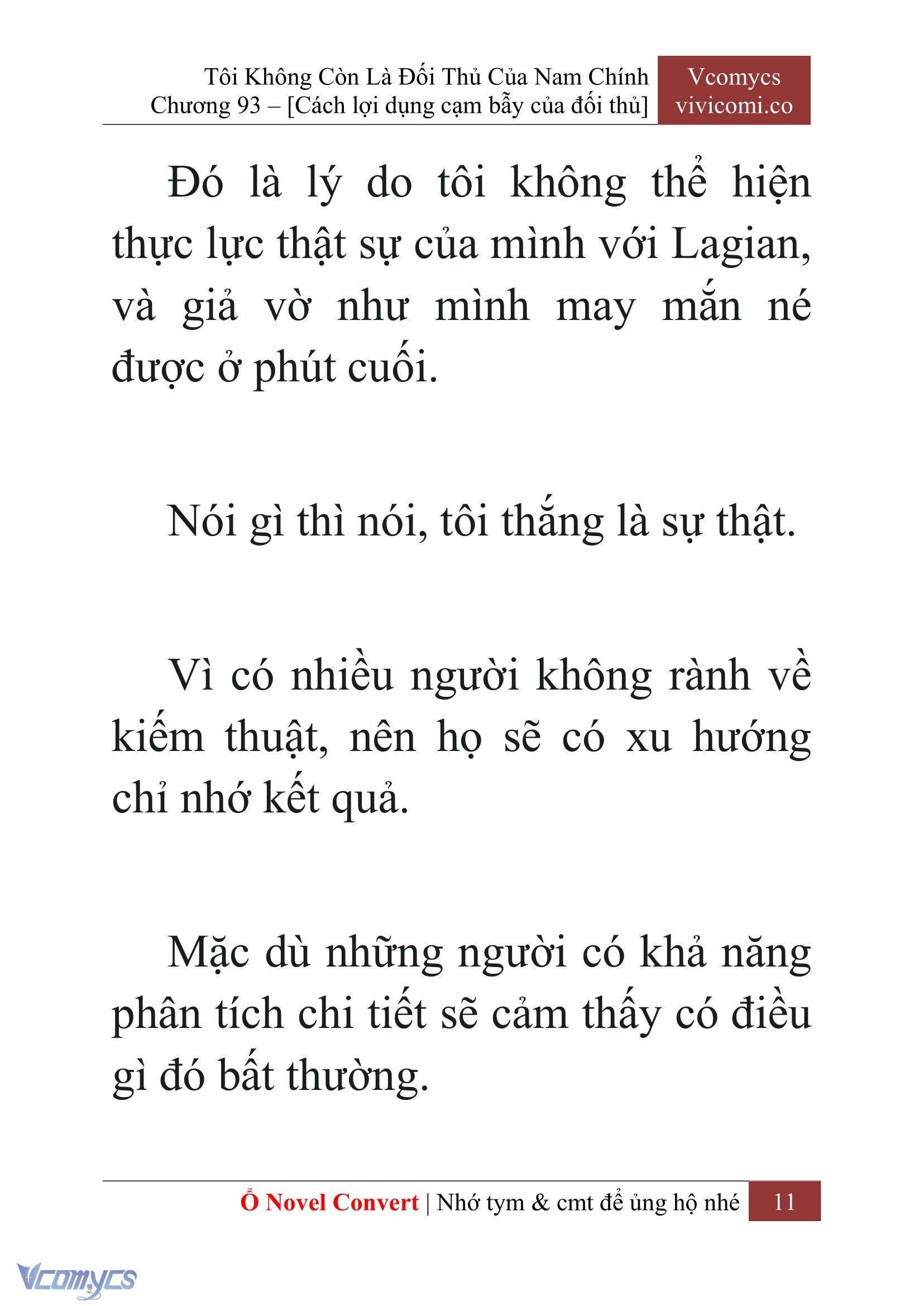 [Novel] Tôi Không Còn Là Đối Thủ Của Nam Chính Chapter  93 - 13