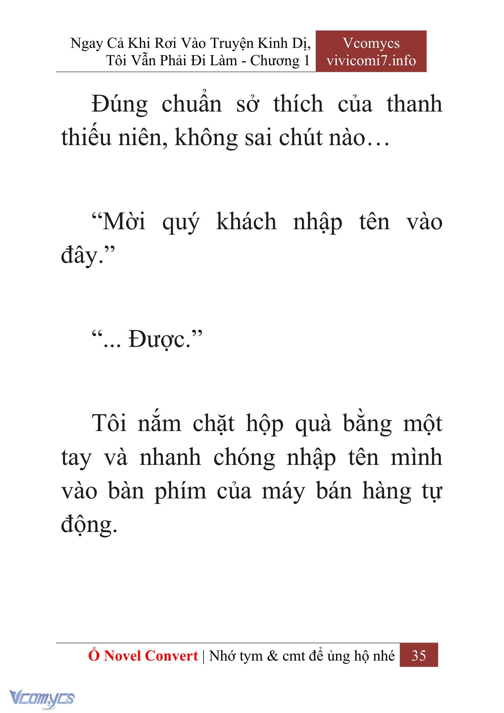 [Novel] Ngay Cả Khi Rơi Vào Truyện Kinh Dị, Tôi Vẫn Phải Đi Làm Chapter  1 - 37