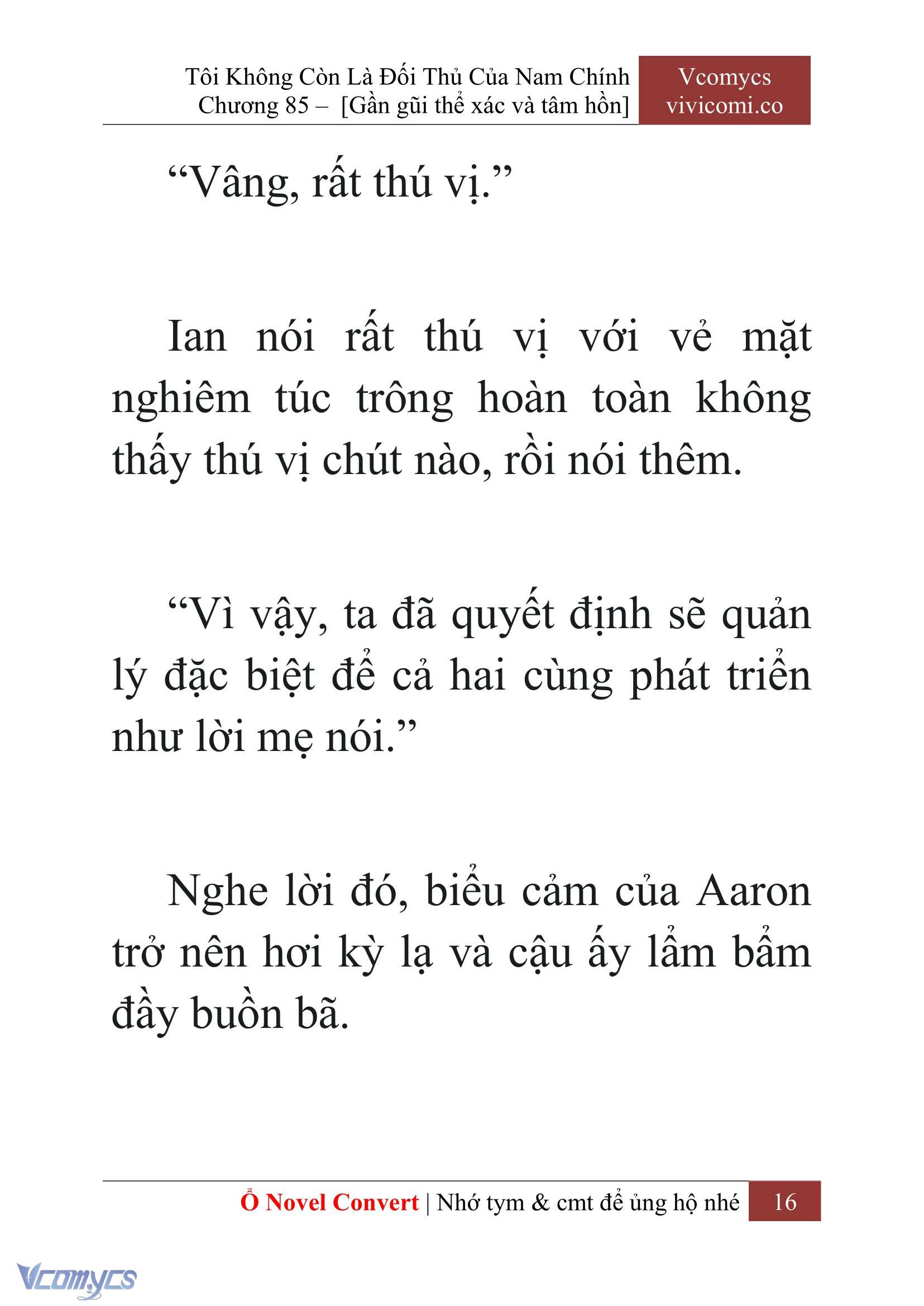 [Novel] Tôi Không Còn Là Đối Thủ Của Nam Chính Chapter  85 - 18