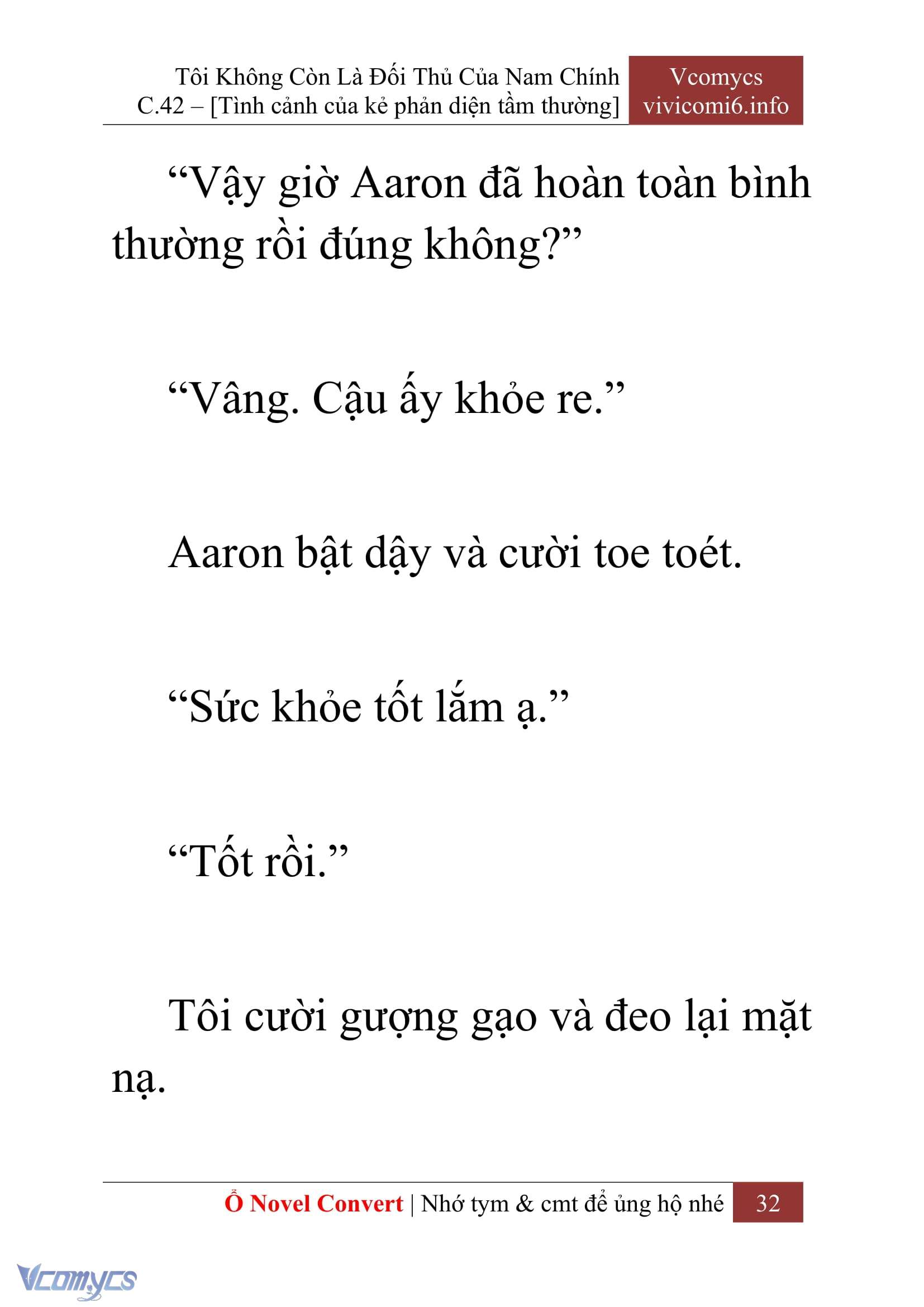[Novel] Tôi Không Còn Là Đối Thủ Của Nam Chính Chapter  42 - 34