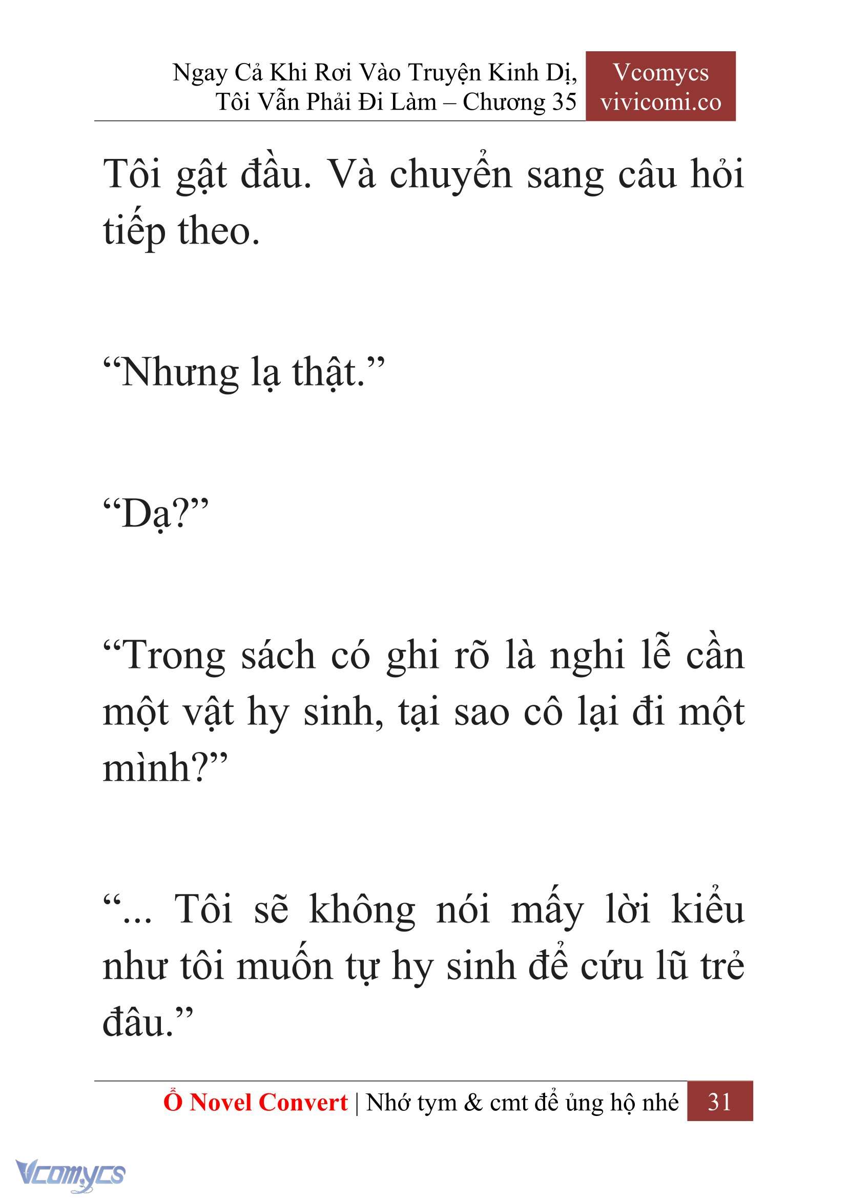[Novel] Ngay Cả Khi Rơi Vào Truyện Kinh Dị, Tôi Vẫn Phải Đi Làm Chapter  35 - 33