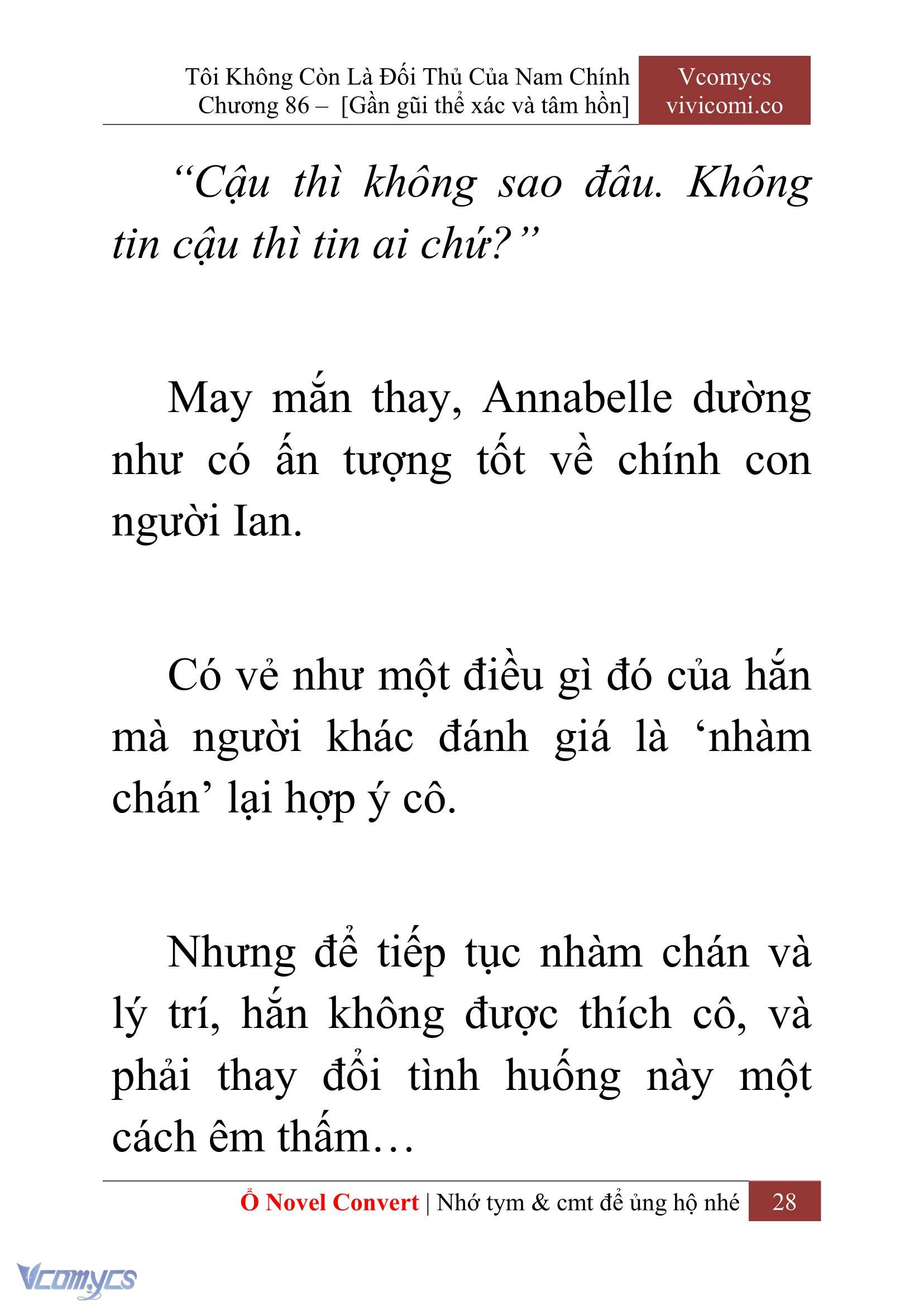 [Novel] Tôi Không Còn Là Đối Thủ Của Nam Chính Chapter  86 - 30
