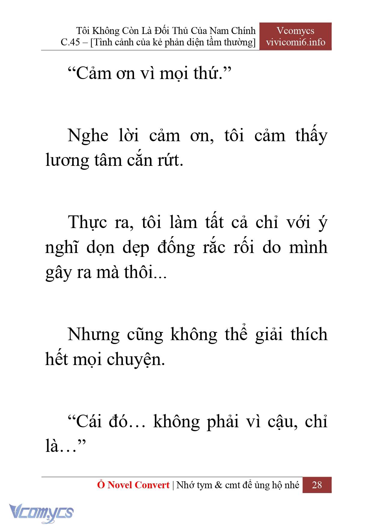 [Novel] Tôi Không Còn Là Đối Thủ Của Nam Chính Chapter  45 - 30
