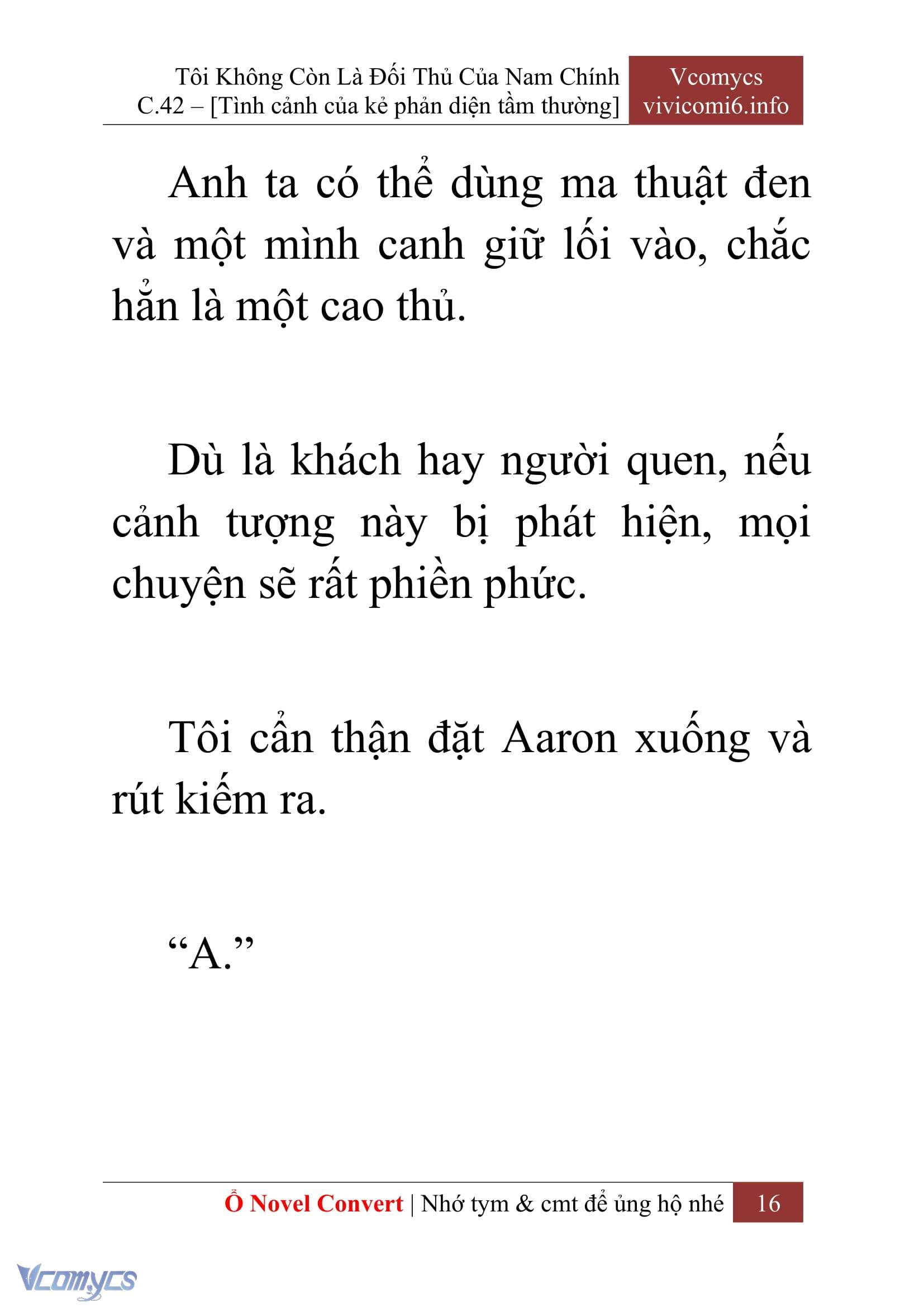 [Novel] Tôi Không Còn Là Đối Thủ Của Nam Chính Chapter  42 - 18