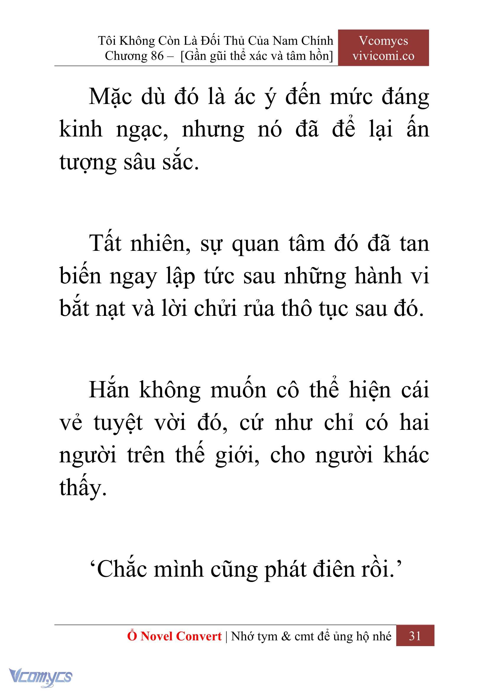 [Novel] Tôi Không Còn Là Đối Thủ Của Nam Chính Chapter  86 - 33