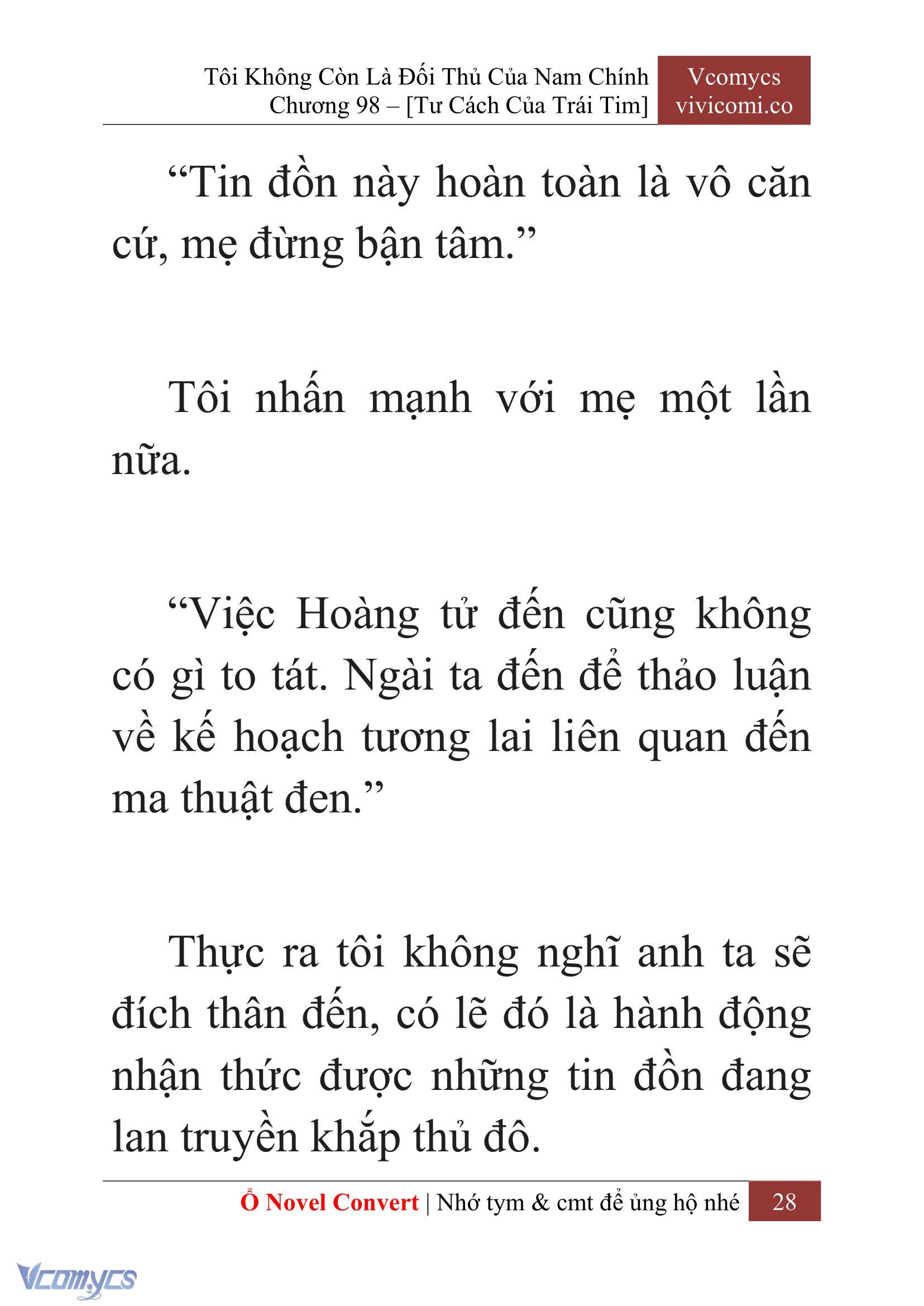 [Novel] Tôi Không Còn Là Đối Thủ Của Nam Chính Chapter  98 - 30