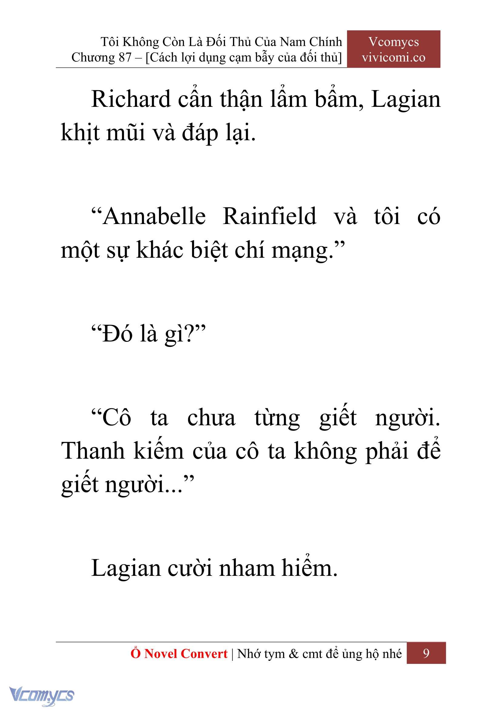 [Novel] Tôi Không Còn Là Đối Thủ Của Nam Chính Chapter  87 - 11