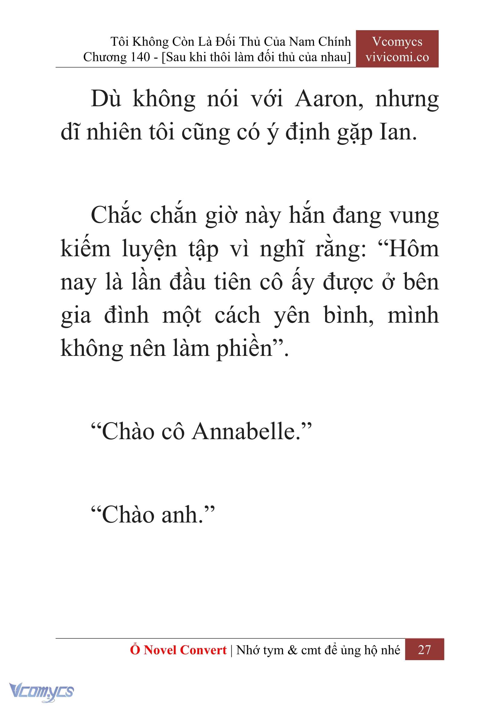 [Novel] Tôi Không Còn Là Đối Thủ Của Nam Chính Chapter  140 - 29