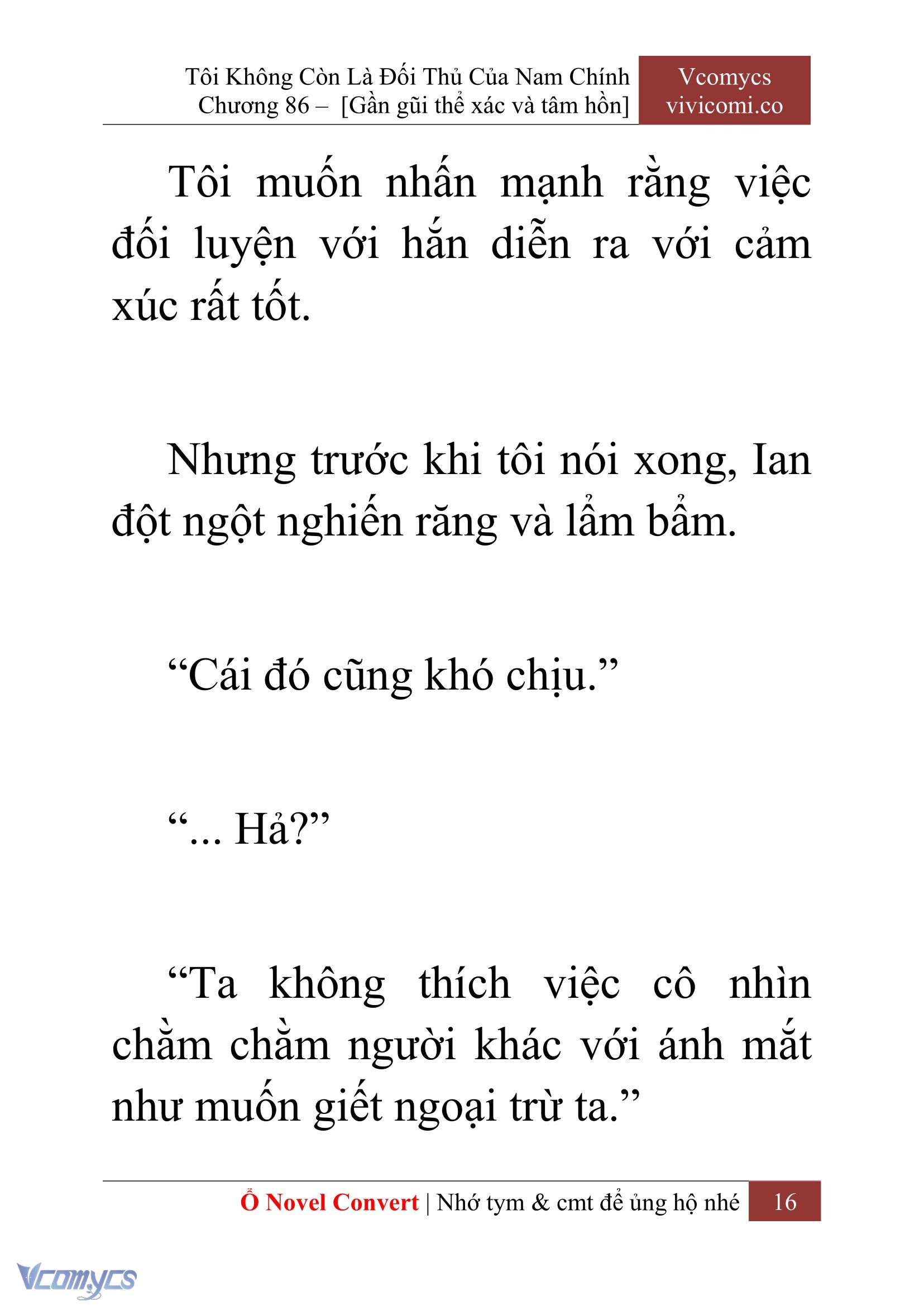 [Novel] Tôi Không Còn Là Đối Thủ Của Nam Chính Chapter  86 - 18
