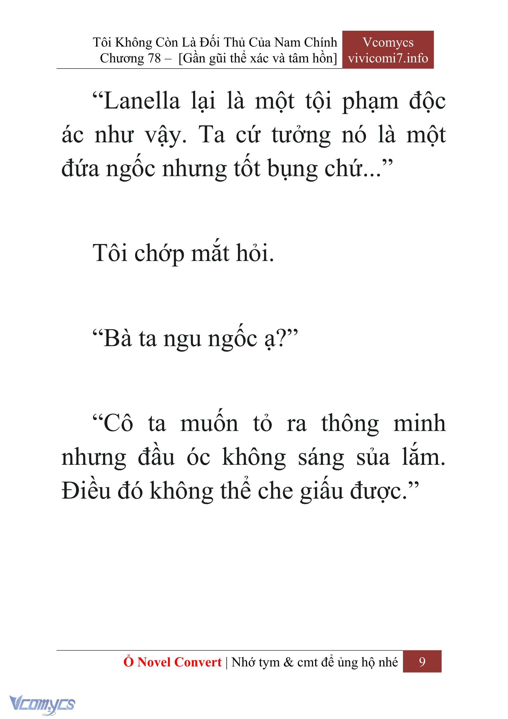 [Novel] Tôi Không Còn Là Đối Thủ Của Nam Chính Chapter  78 - 11