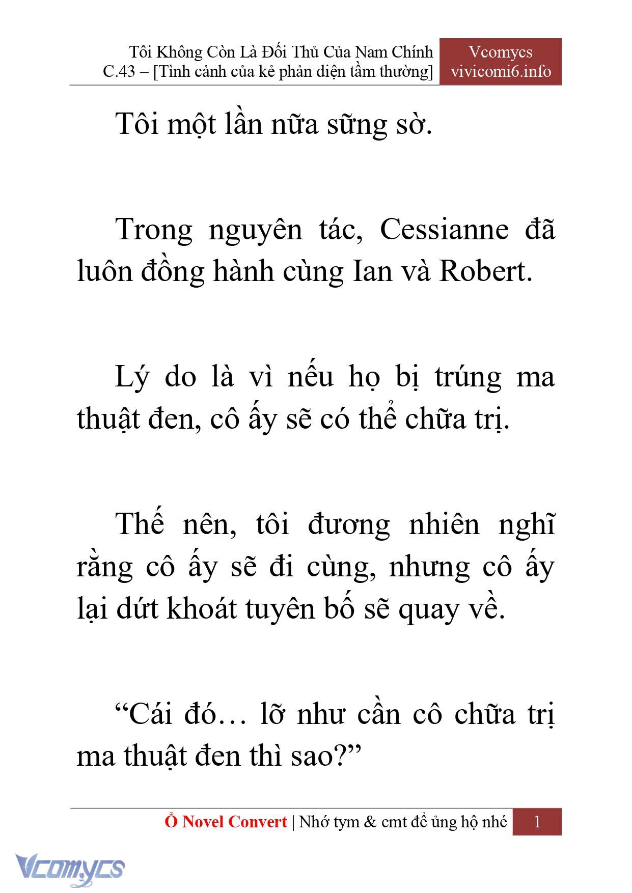 [Novel] Tôi Không Còn Là Đối Thủ Của Nam Chính Chapter  43 - 3