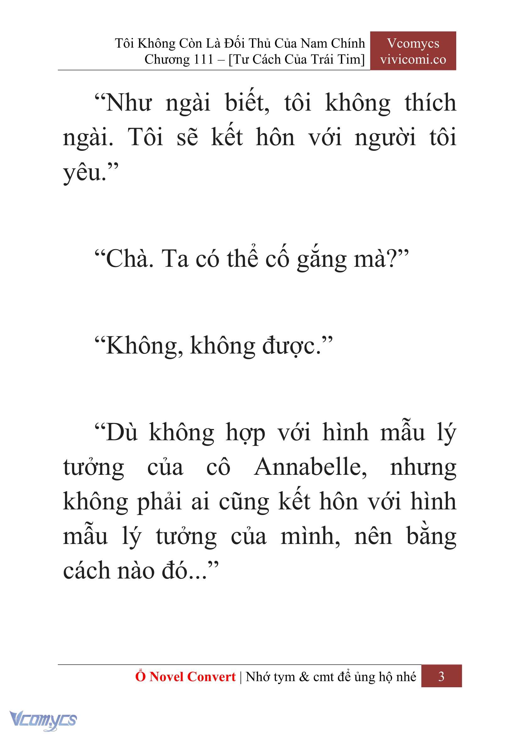 [Novel] Tôi Không Còn Là Đối Thủ Của Nam Chính Chapter  111 - 5