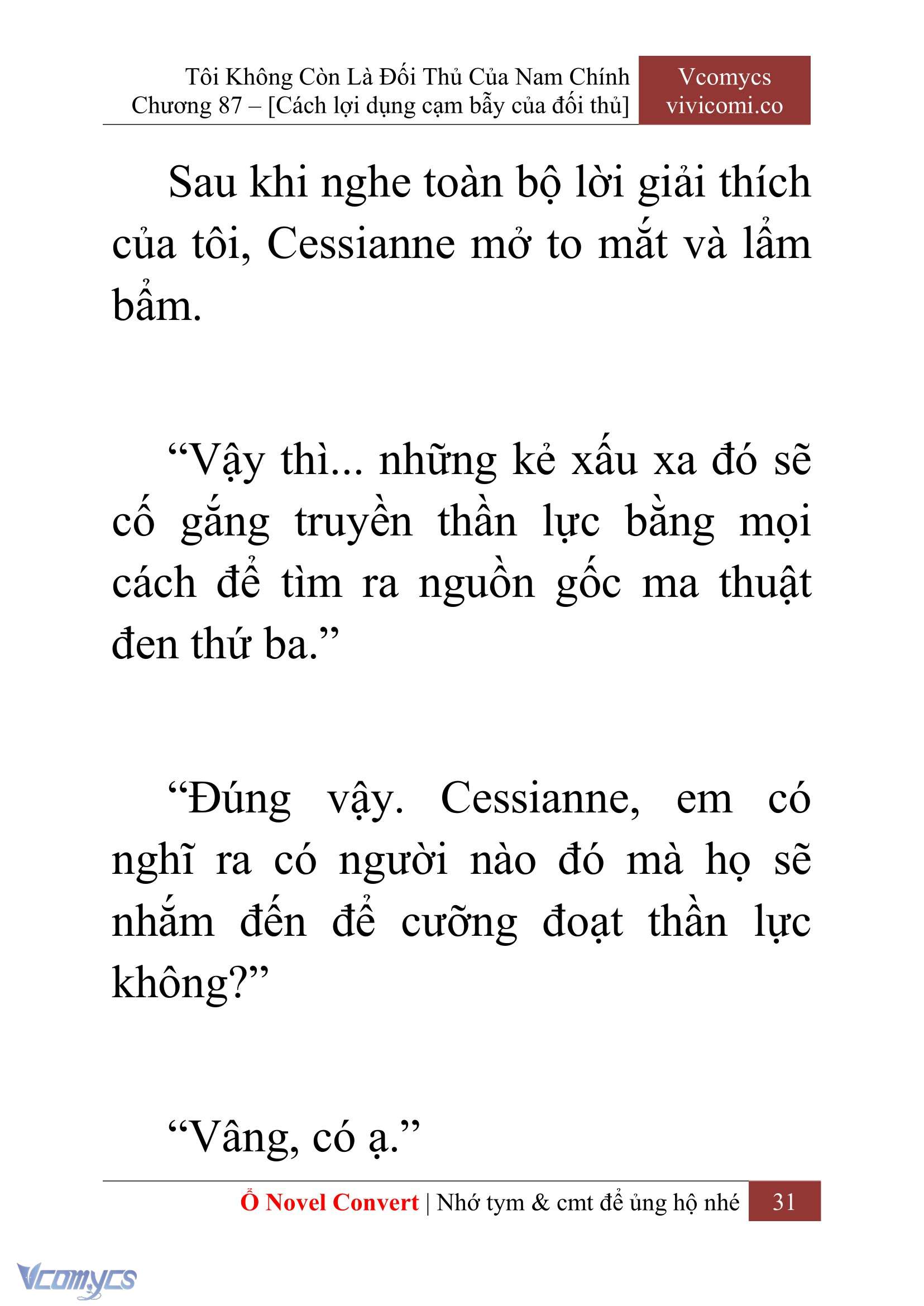 [Novel] Tôi Không Còn Là Đối Thủ Của Nam Chính Chapter  87 - 33