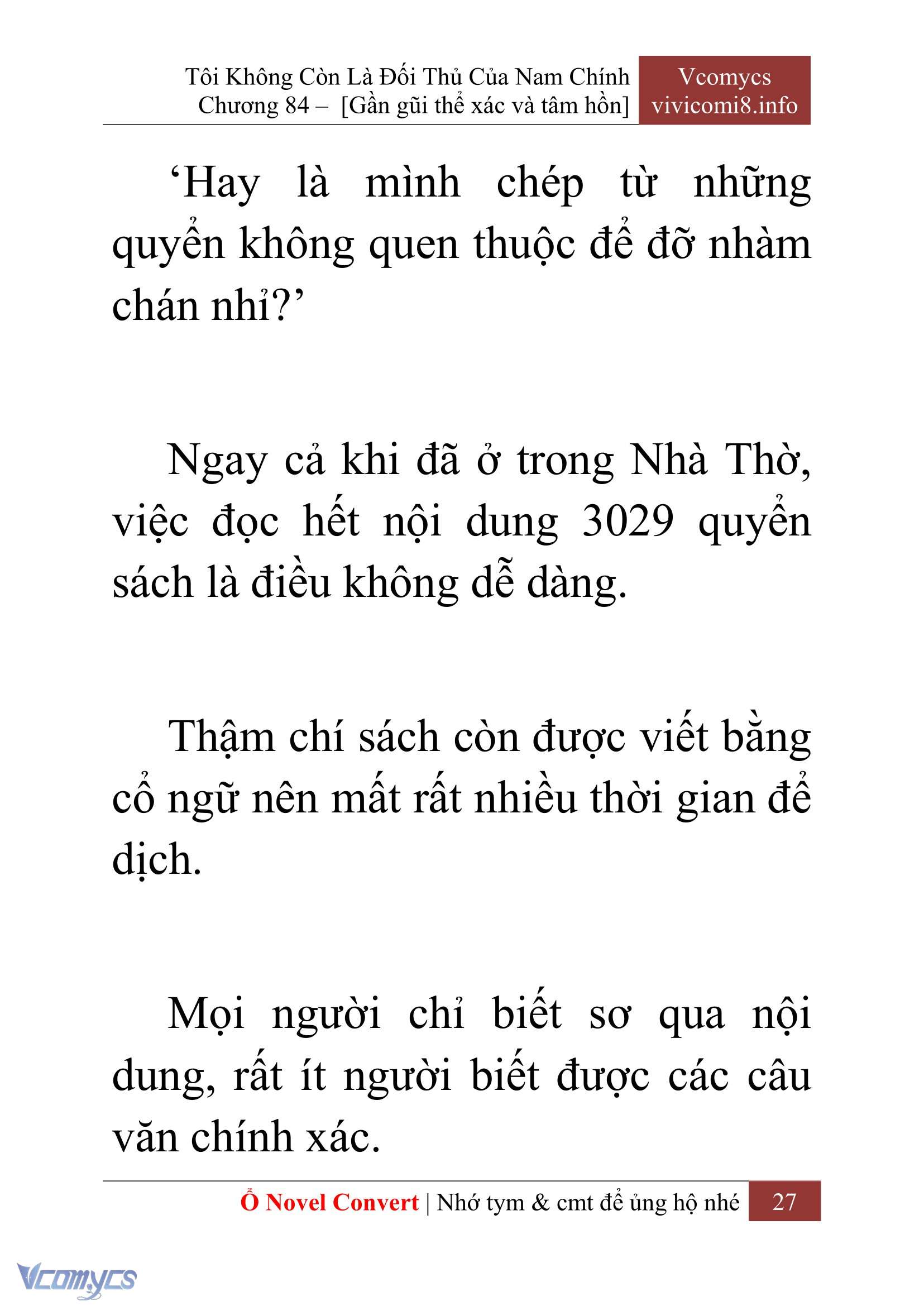 [Novel] Tôi Không Còn Là Đối Thủ Của Nam Chính Chapter  84 - 29