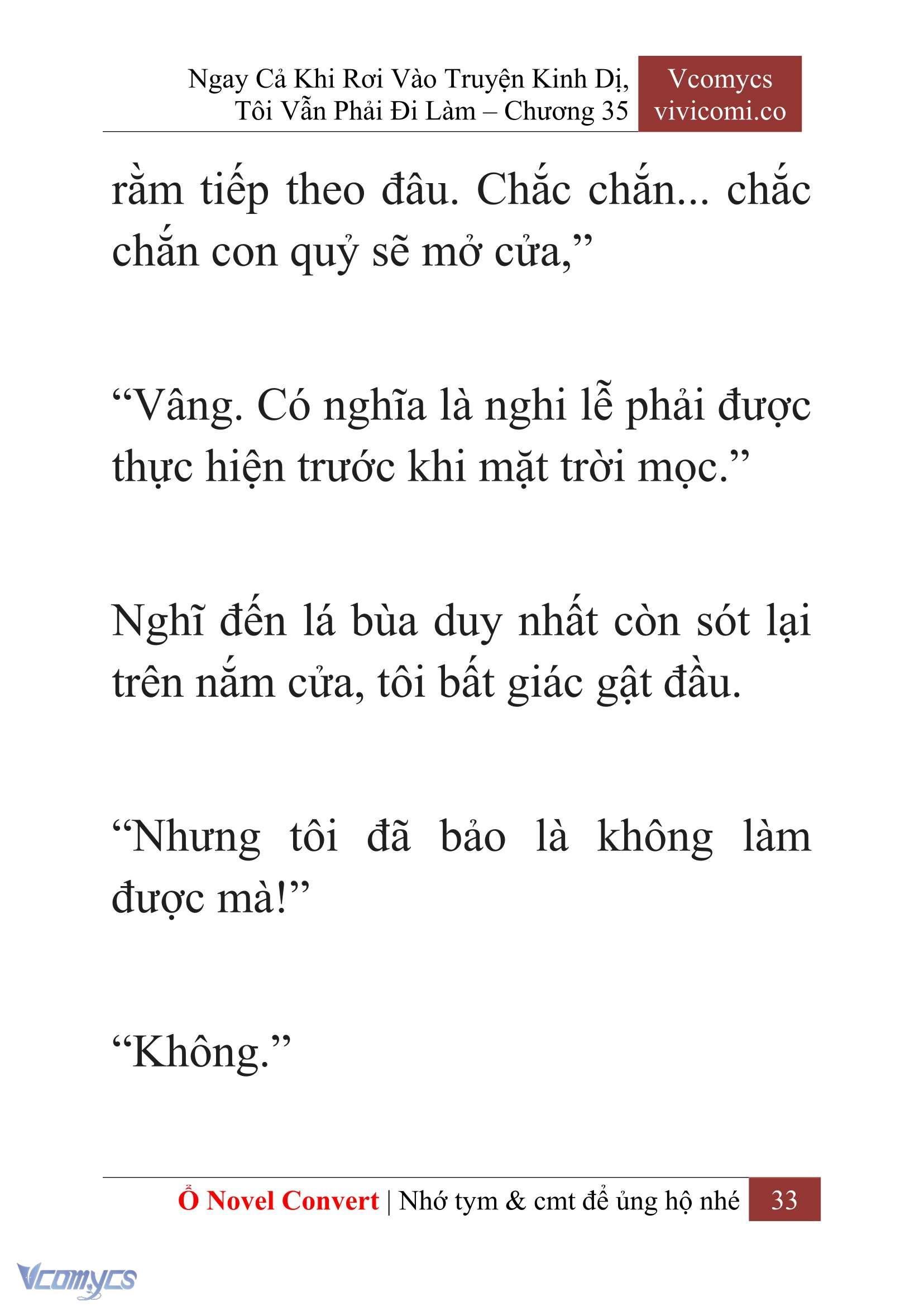 [Novel] Ngay Cả Khi Rơi Vào Truyện Kinh Dị, Tôi Vẫn Phải Đi Làm Chapter  35 - 35