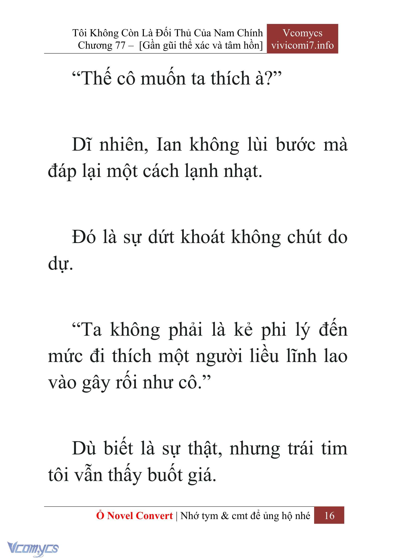 [Novel] Tôi Không Còn Là Đối Thủ Của Nam Chính Chapter  77 - 18