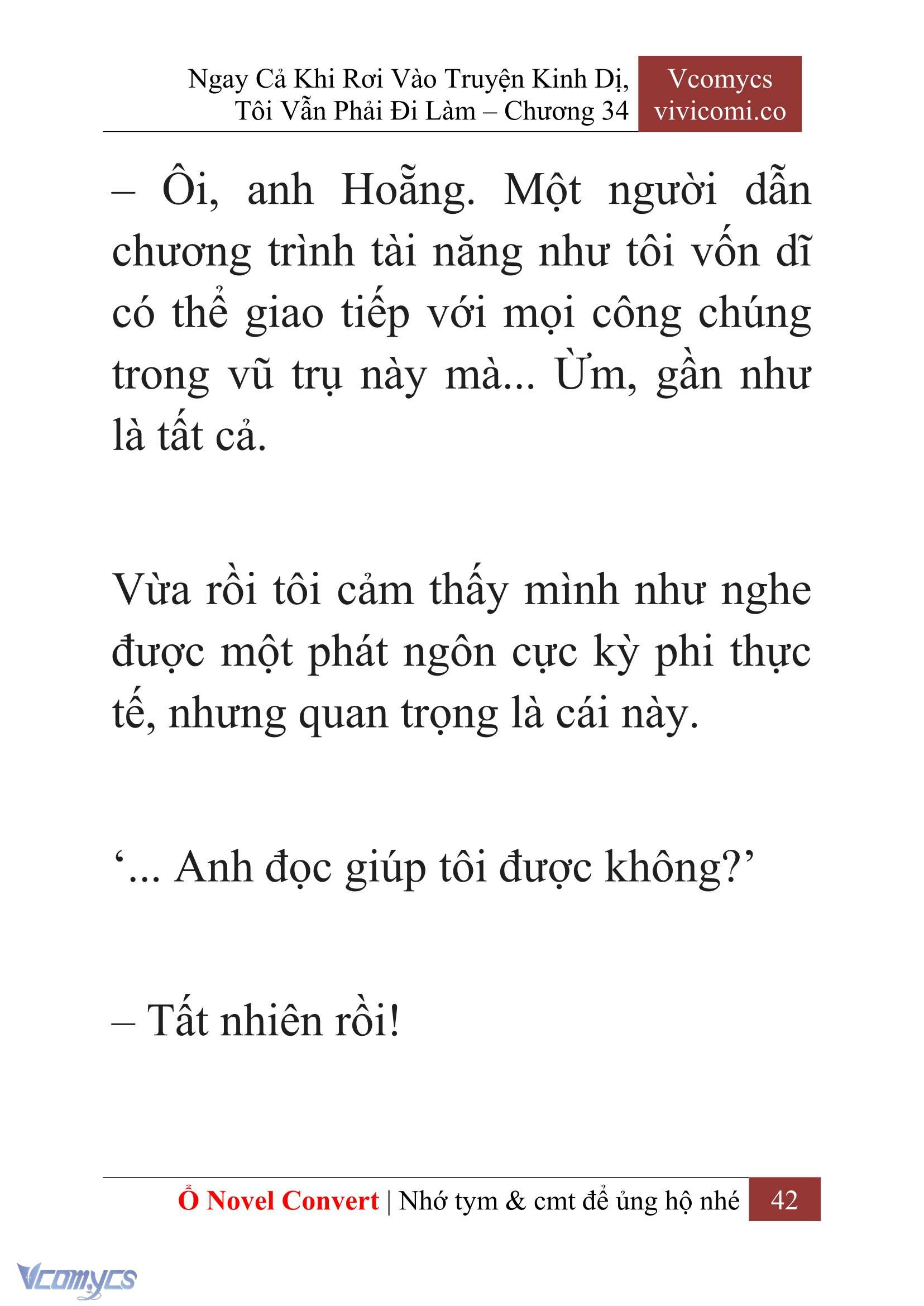 [Novel] Ngay Cả Khi Rơi Vào Truyện Kinh Dị, Tôi Vẫn Phải Đi Làm Chapter  34 - 44