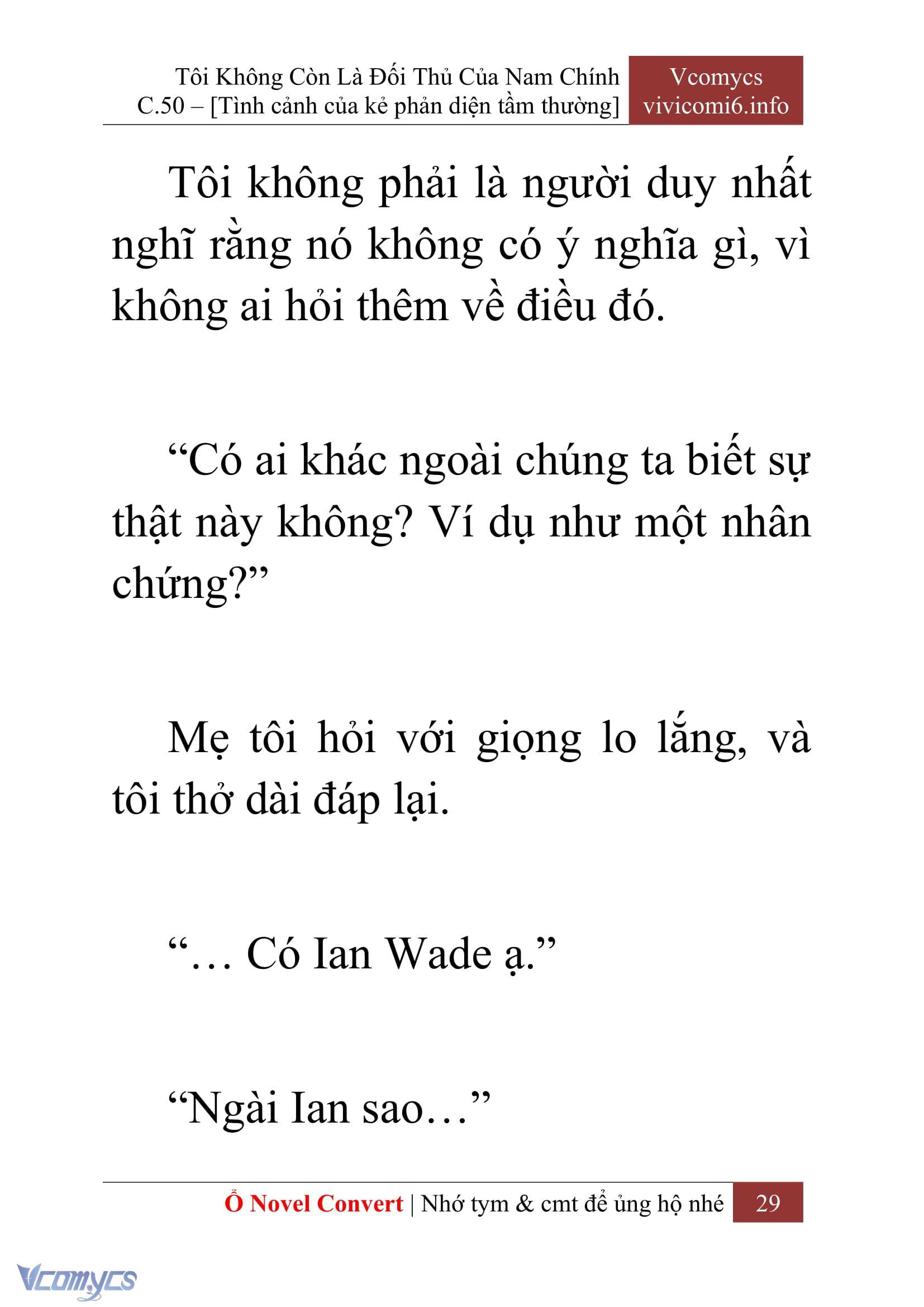 [Novel] Tôi Không Còn Là Đối Thủ Của Nam Chính Chapter  50 - 31